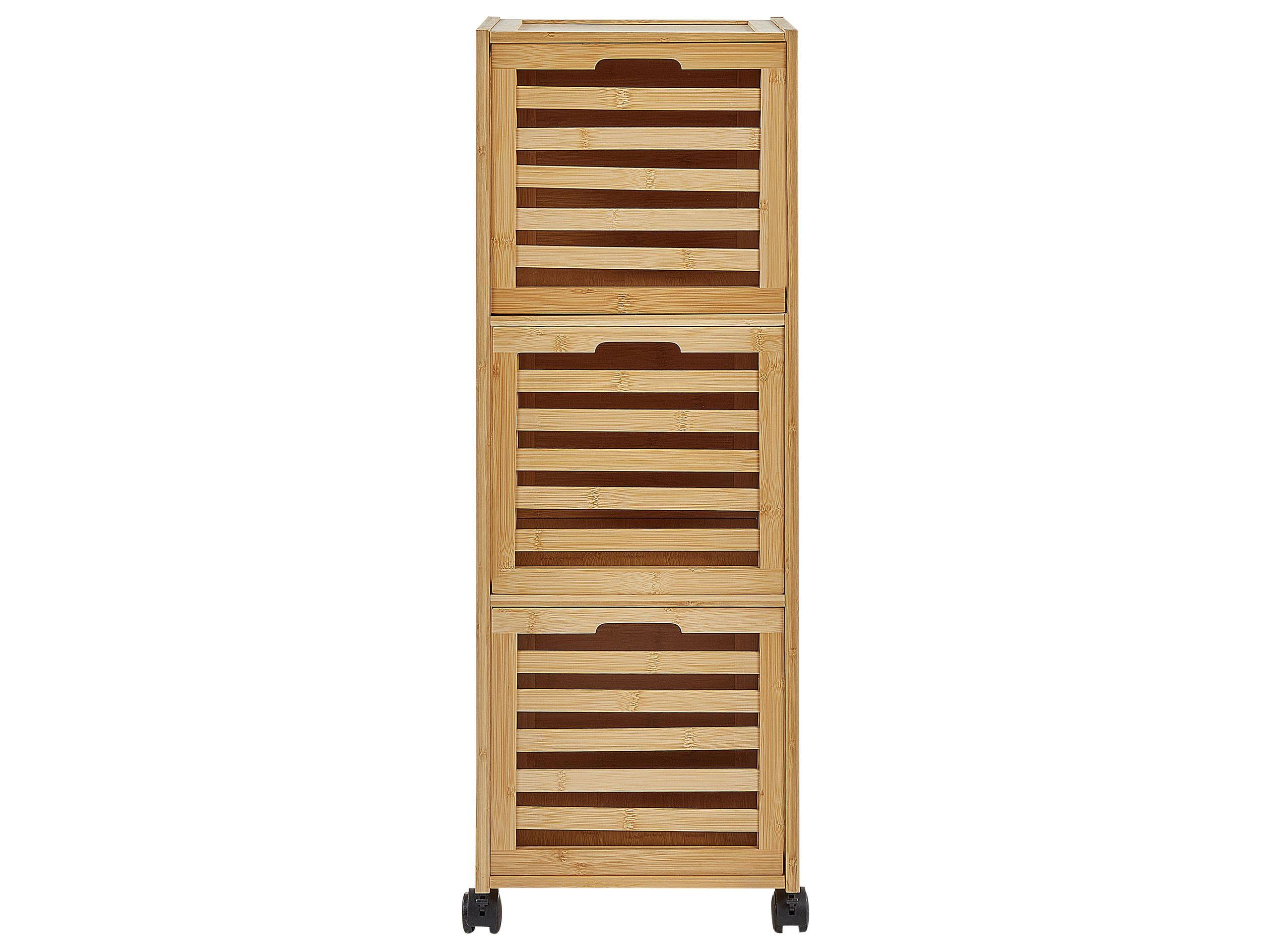 Beliani Badezimmerschrank aus Bambusholz Boho SHAWNEE
