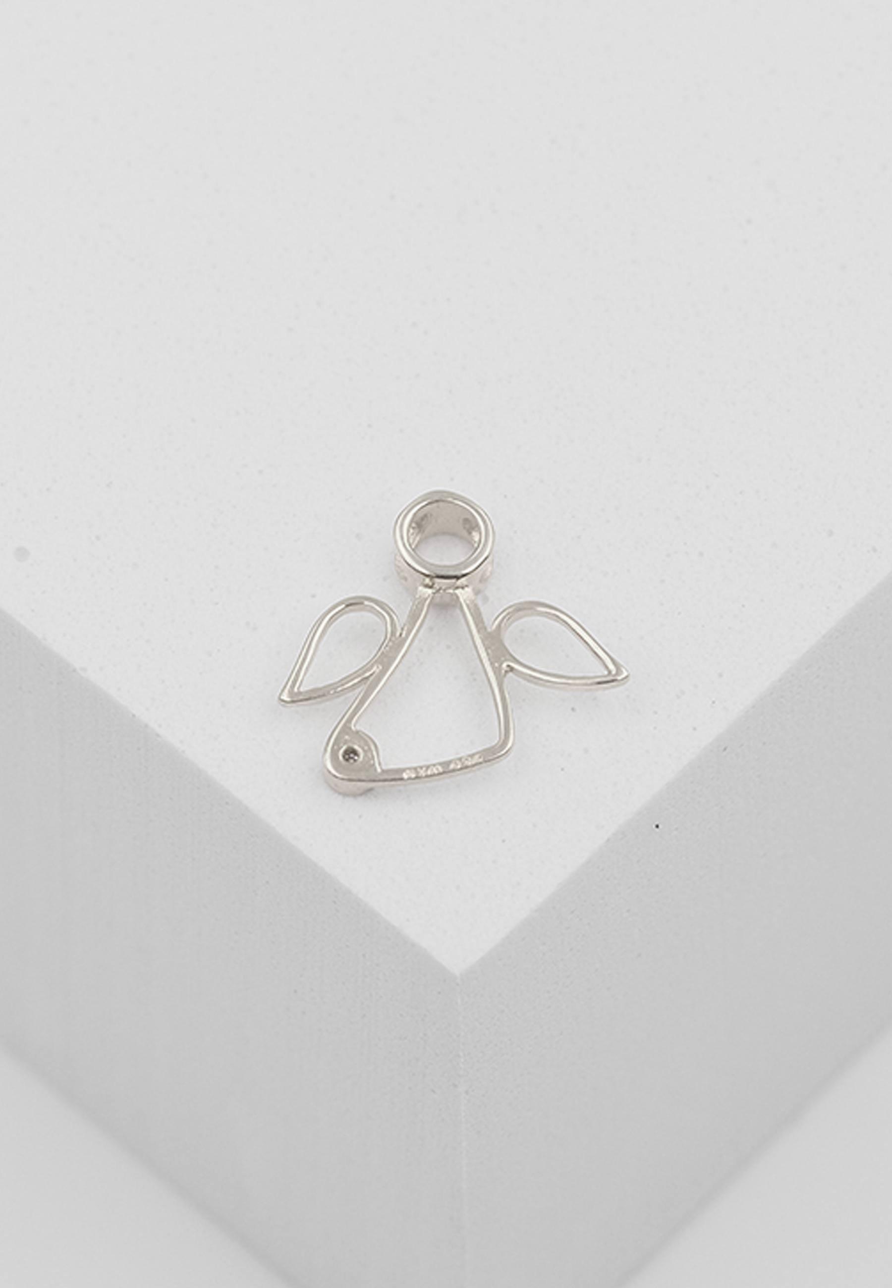 MUAU Schmuck Engel Anhänger Weissgold 750 Diamant 0.0075ct. 13x15mm