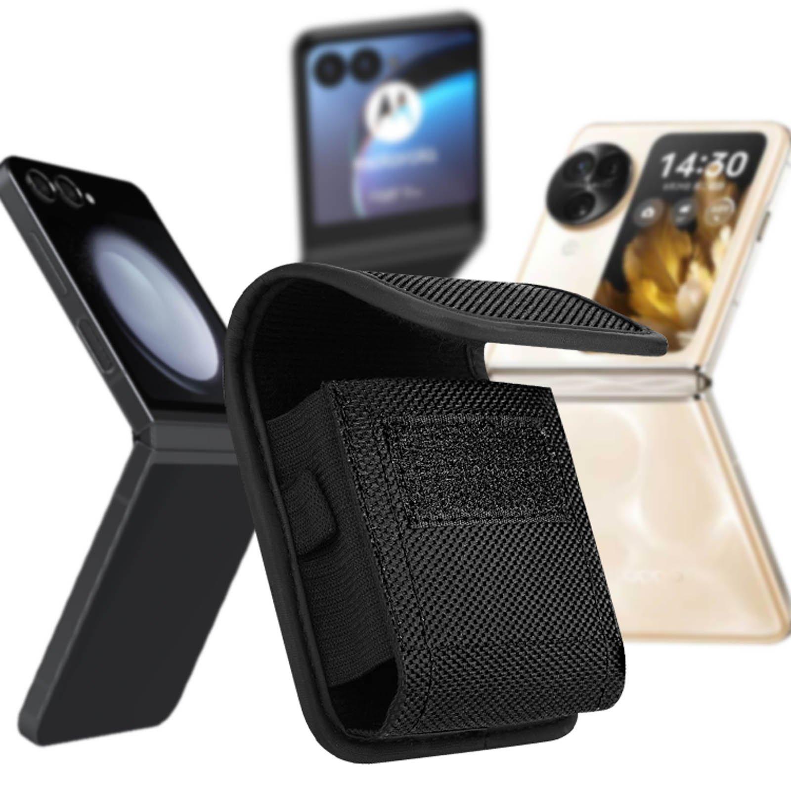 Avizar Flip-Smartphones Gürteltasche Schwarz