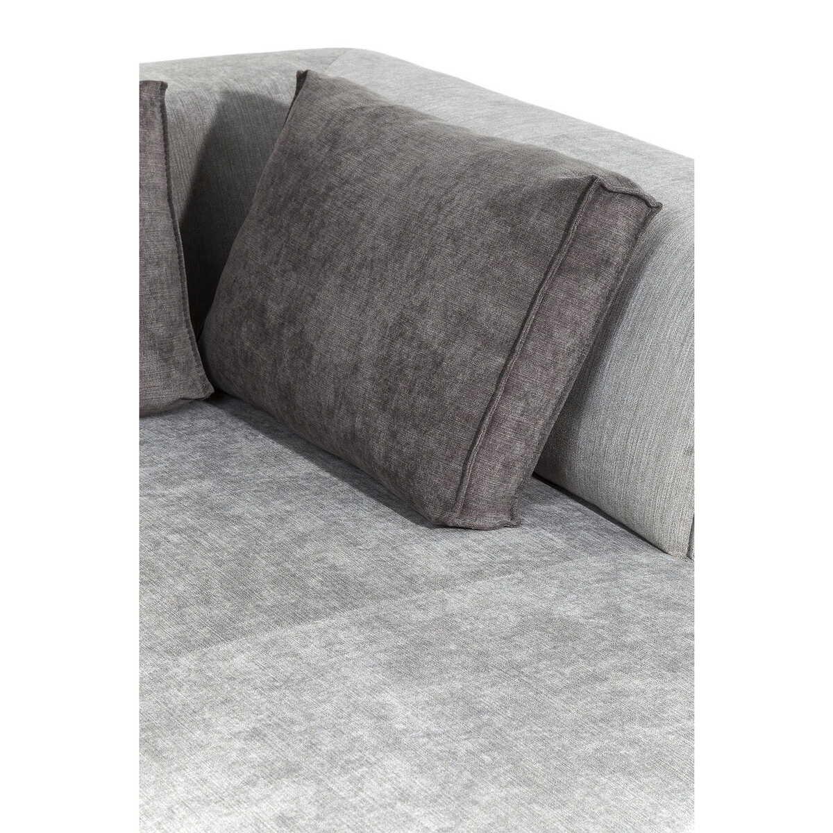 KARE Design Sofa Infinity Ottomane Links Grau