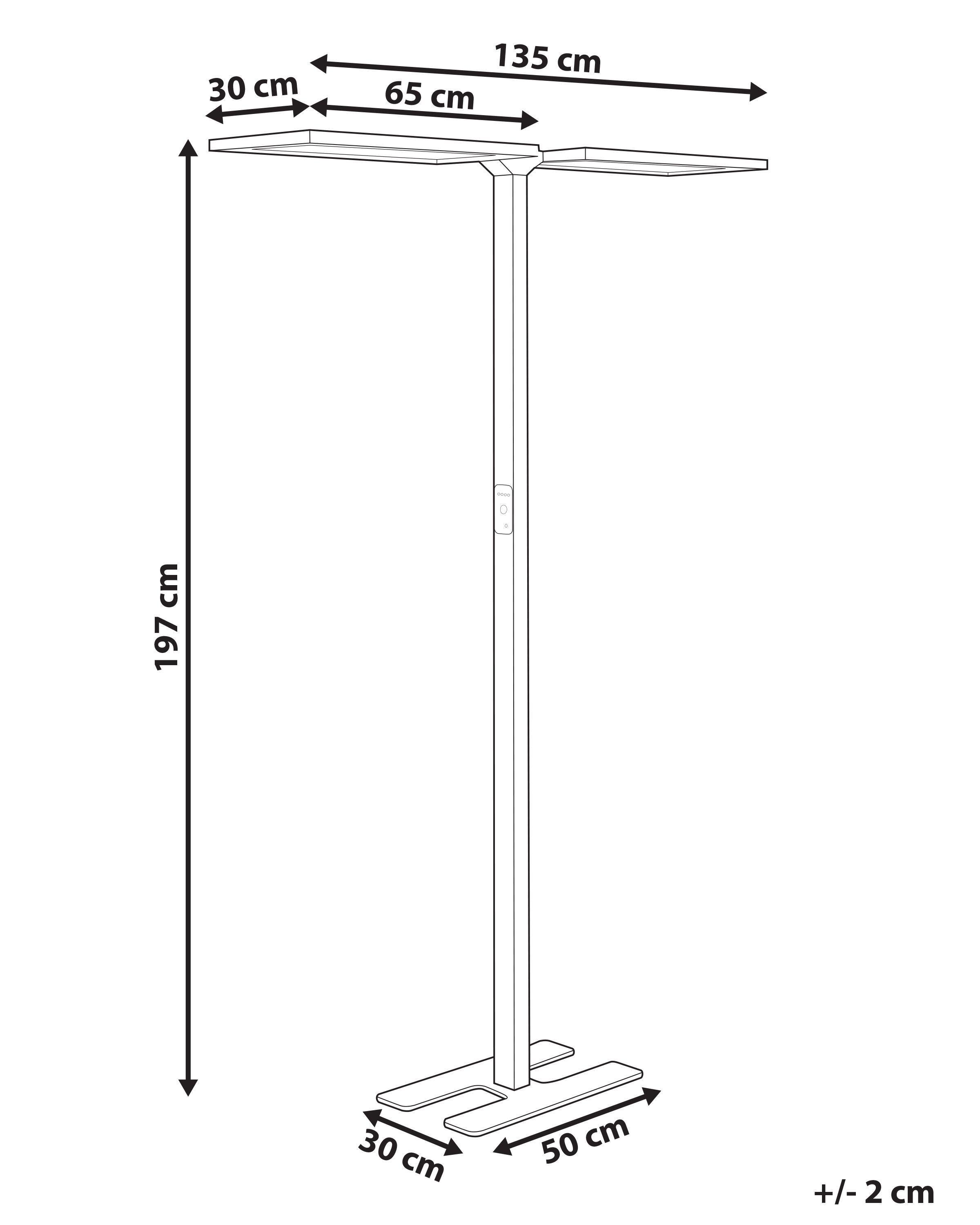 Beliani LED Stehlampe aus Aluminium Modern SCULPTOR