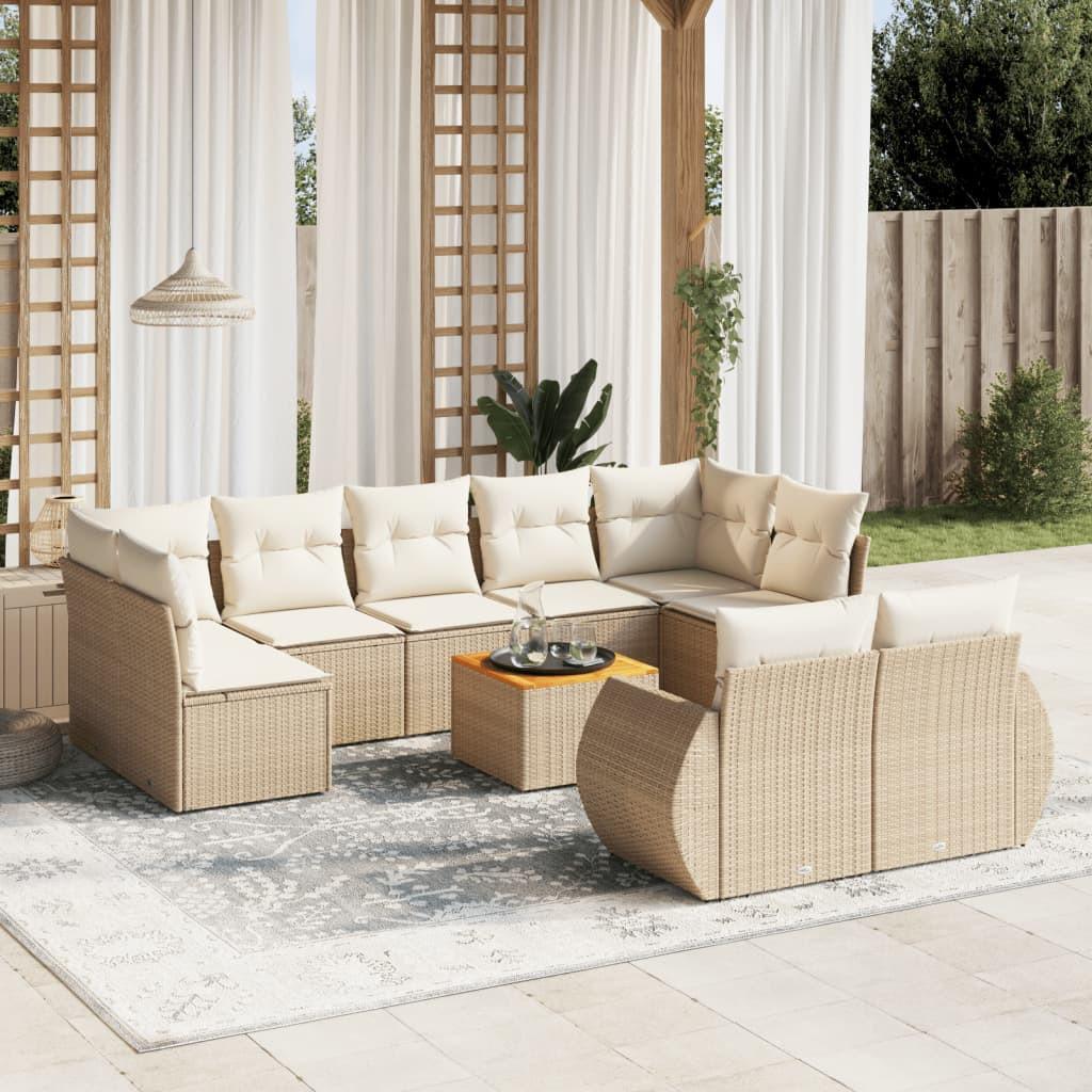 VidaXL Garten sofagarnitur poly-rattan