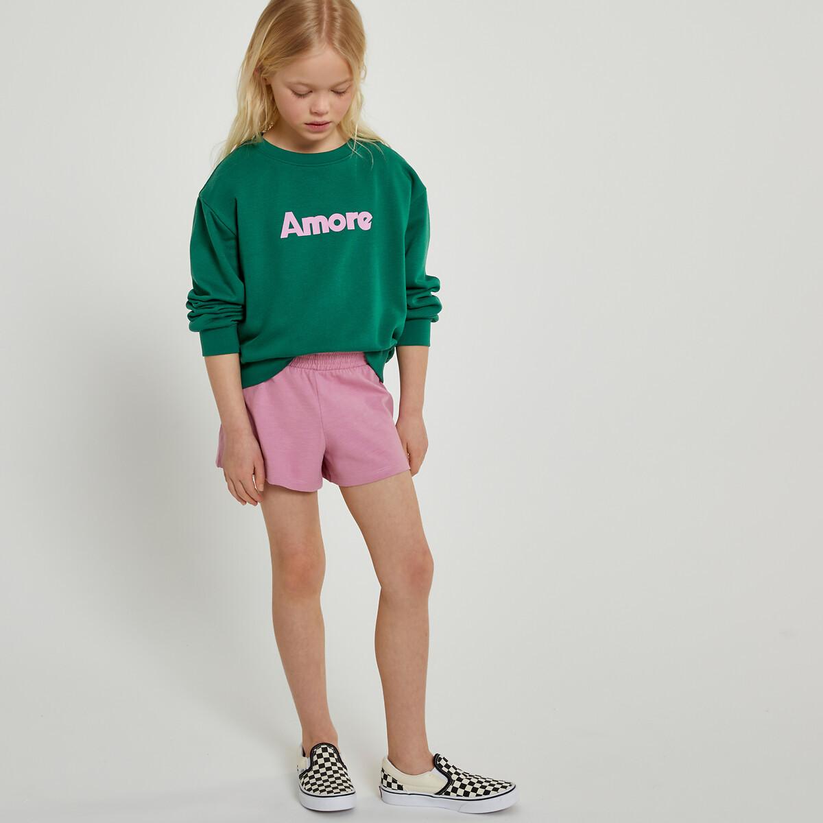 La Redoute Collections Rundhals-Sweatshirt mit Schriftzug Amore