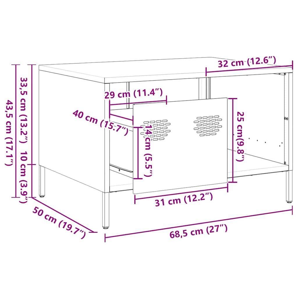 VidaXL Couchtisch stahl