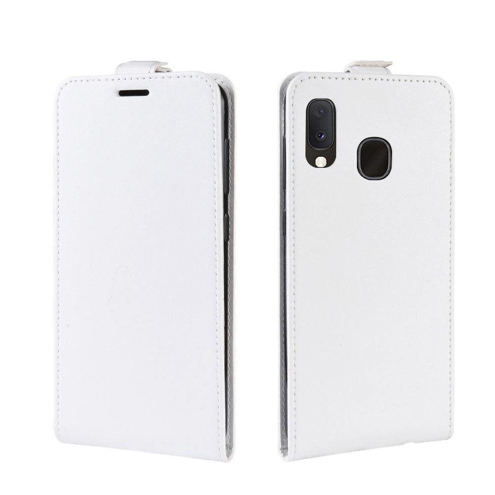 Cover-Discount Galaxy A20e- Klassisches Leder Flip Case Vertikal