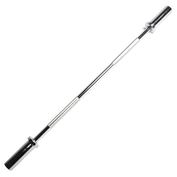GladiatorFit Hantelstange aus Stahl 120cm Ø 50mm + 2 Scheibenstopper GladiatorFit