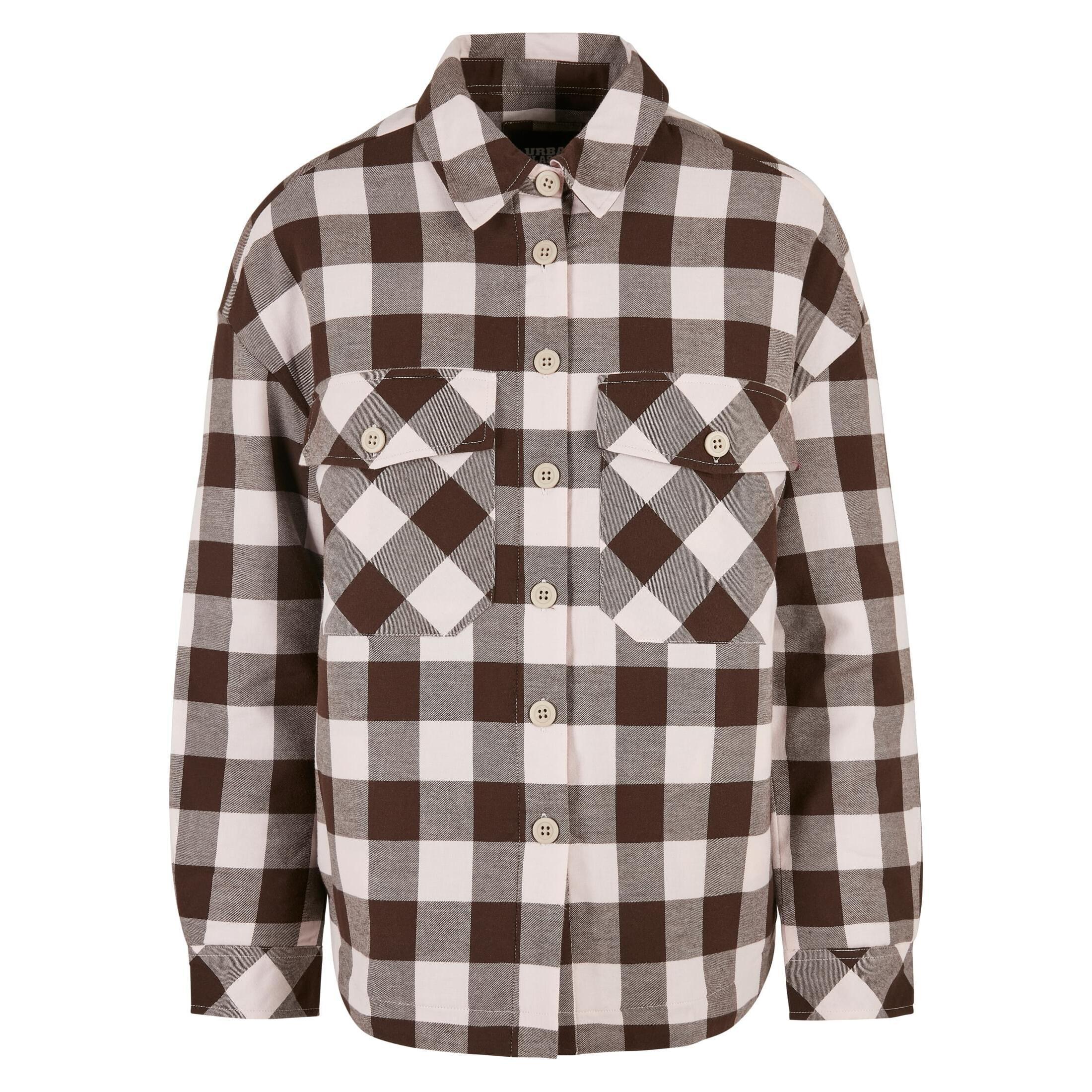 URBAN CLASSICS gepolstertes überhemd aus flanell für damen gt