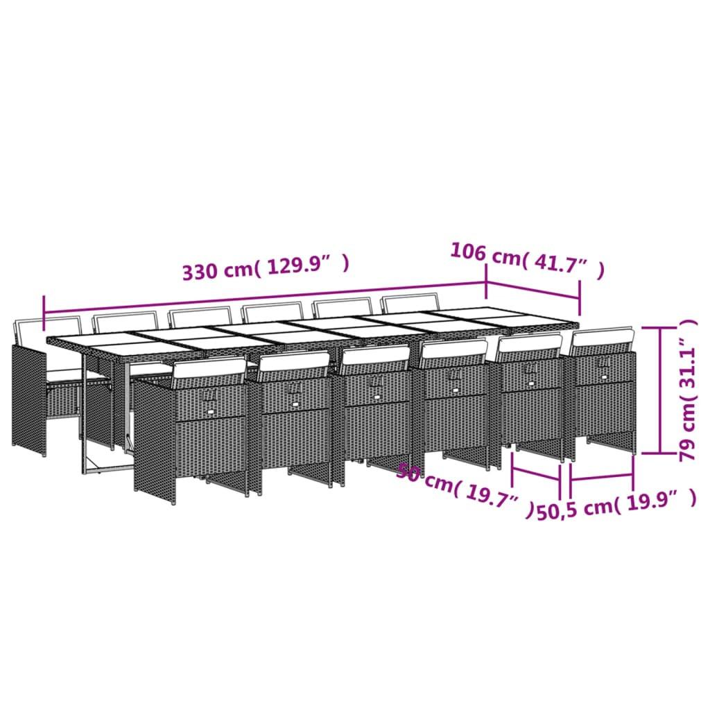 VidaXL Garten essgruppe poly-rattan