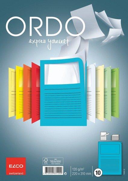 elco ELCO Organisationsmappen Ordo A4 73695.32 intensivblau, Fenster 10 Stück