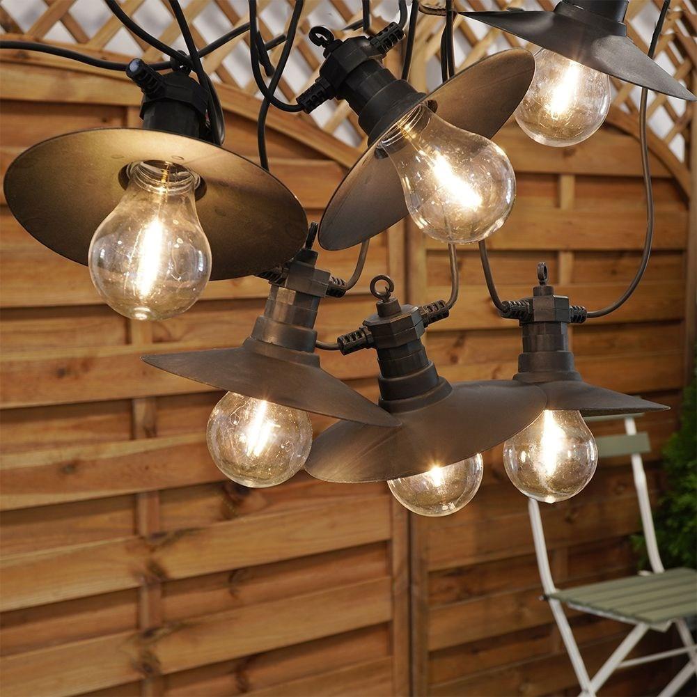 B2X Gartengirlande mit 6 LED-Lichtern, warmes Licht, Timer, Außenbereich