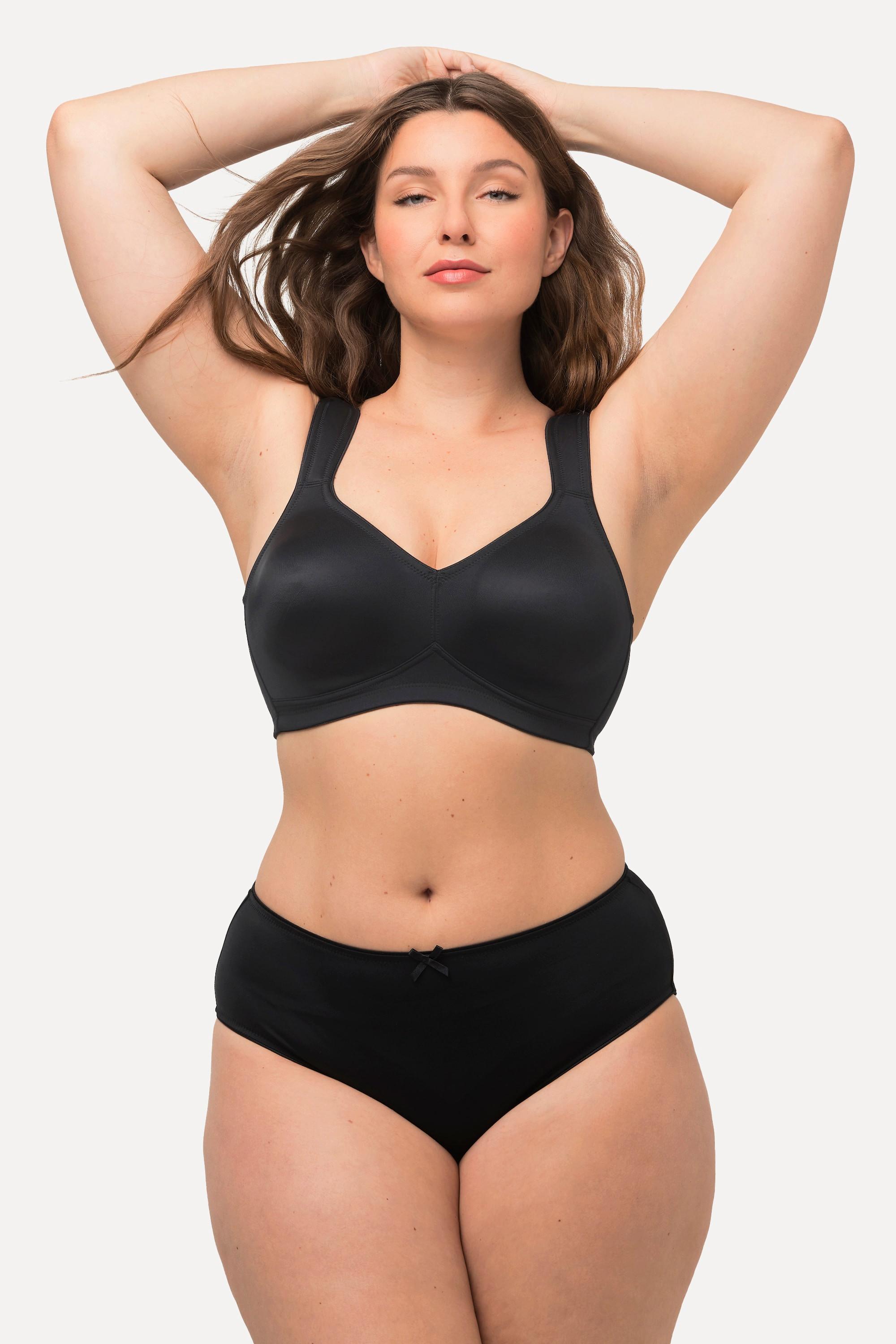 Ulla Popken Mikrofaser-BH, 2er-Pack, ohne Bügel, vorgeformte Cups