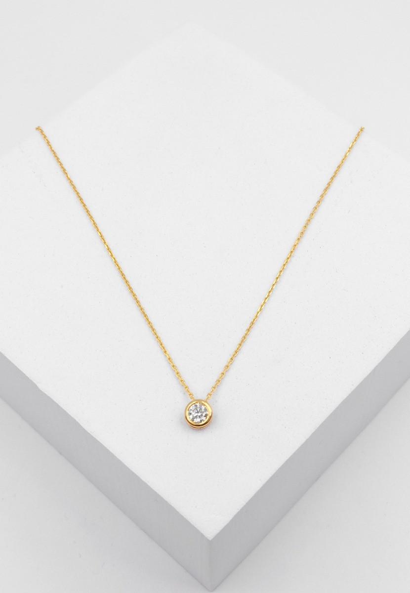 MUAU Schmuck Anhänger Diamant 0.10ct. Gelbgold 750