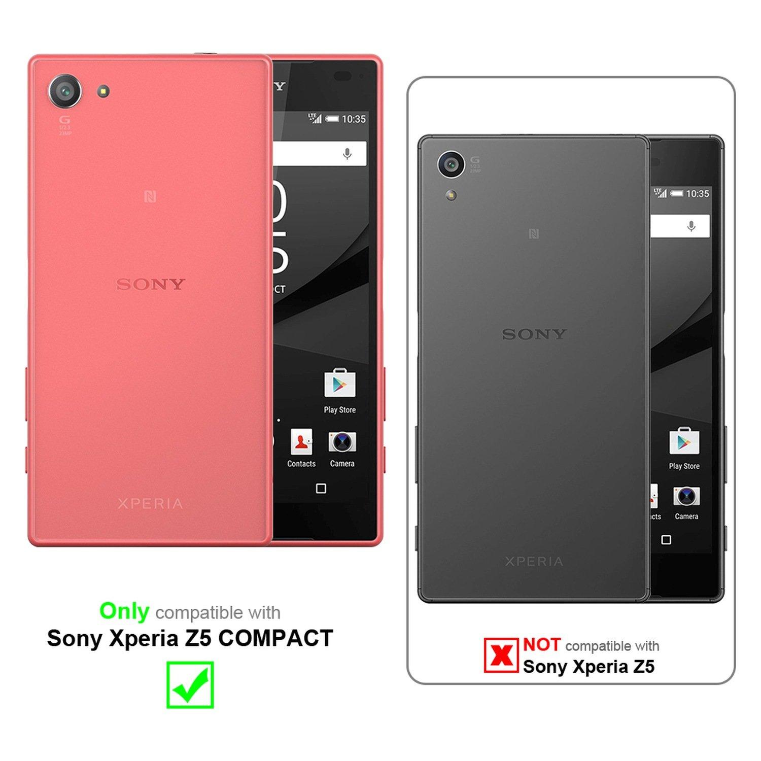 Cadorabo Hülle für Sony Xperia Z5 COMPACT Magnetverschluss, Kartenfach