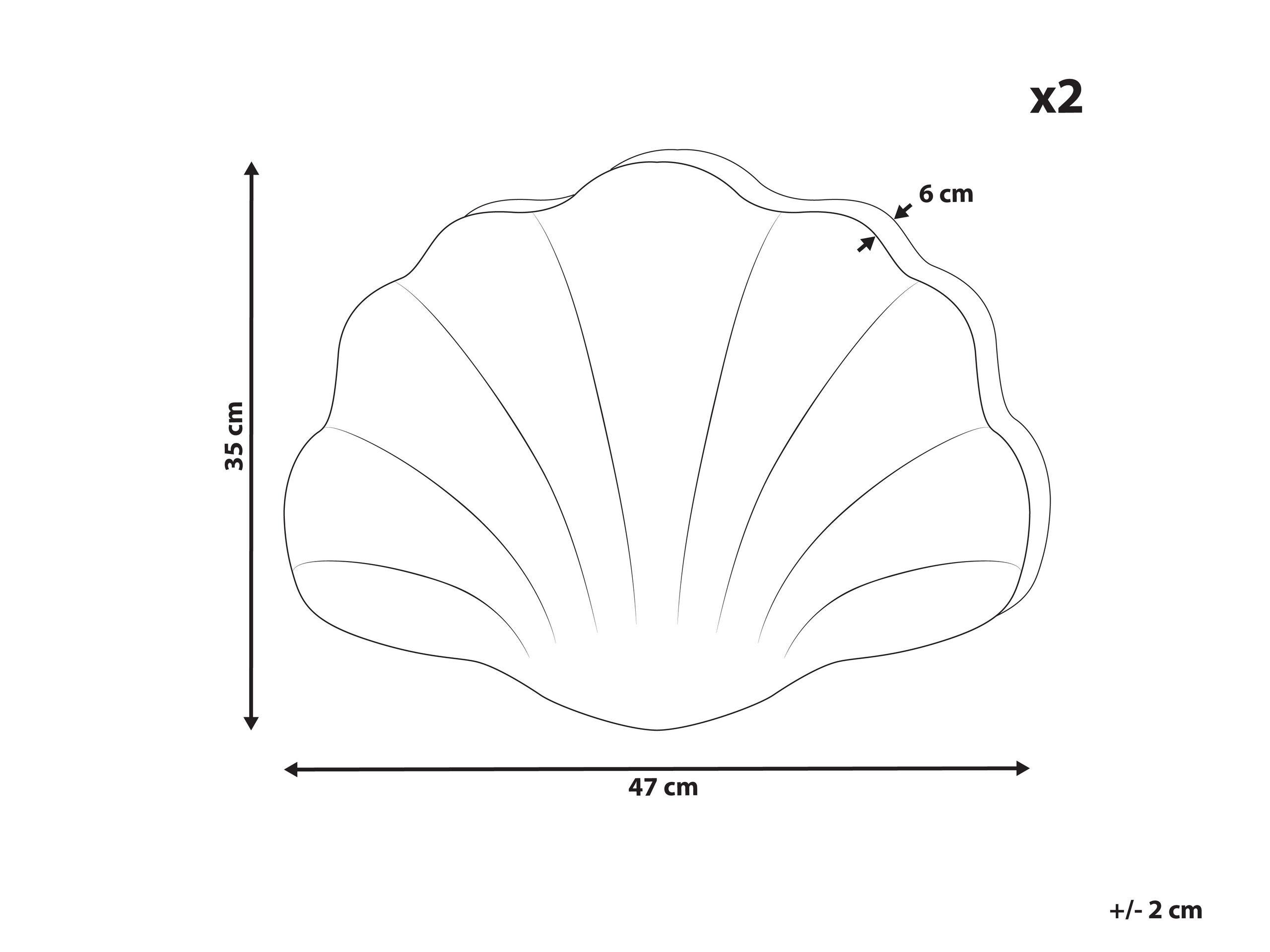 Beliani Dekokissen 2er Set aus Samtstoff Modern CONSOLIDA