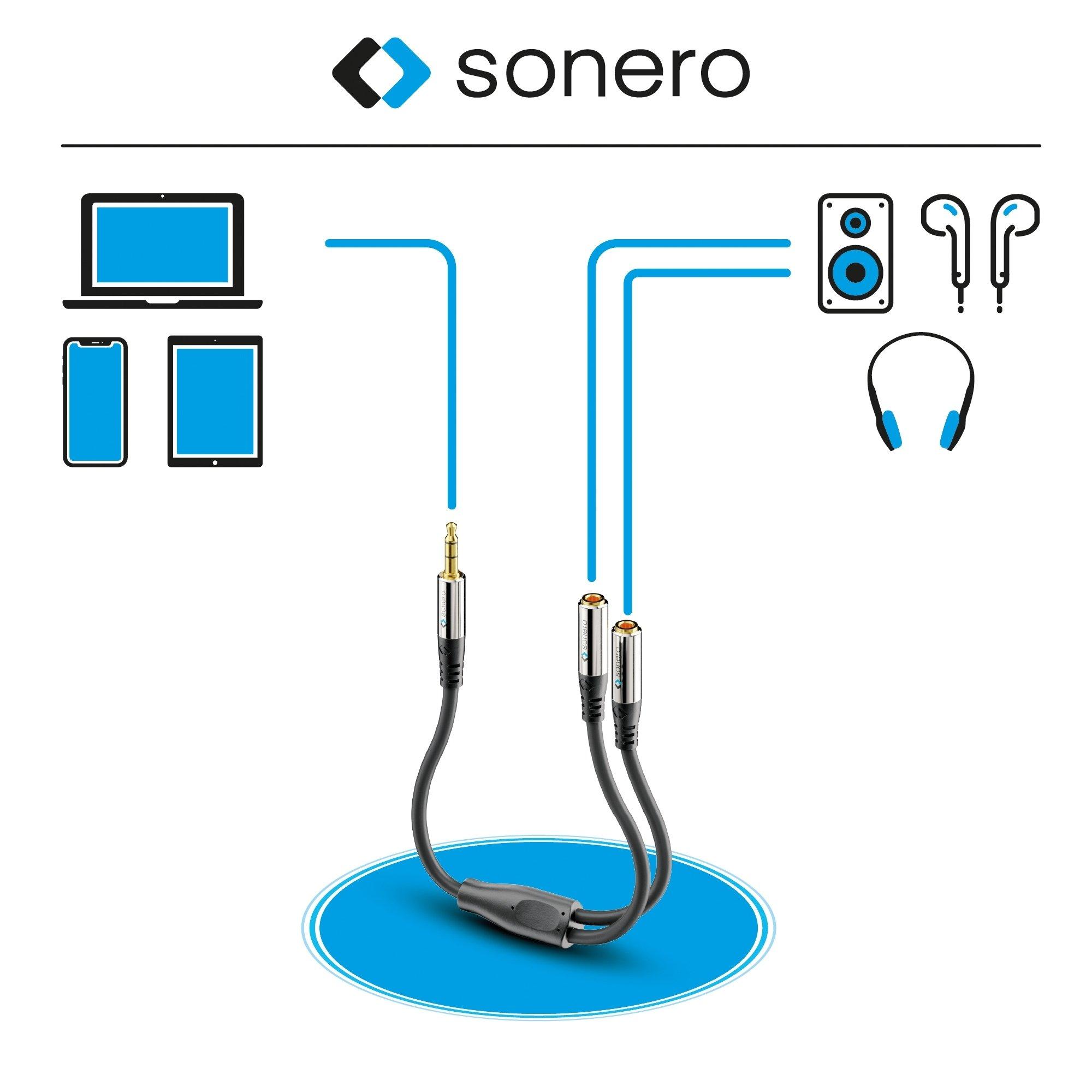 sonero Audio-Kabel 3,5 mm Klinke - 3,5 mm Klinke 0.25 m