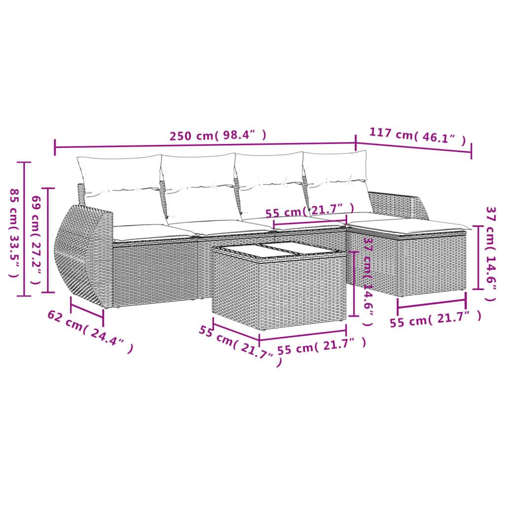 VidaXL Garten sofagarnitur poly-rattan