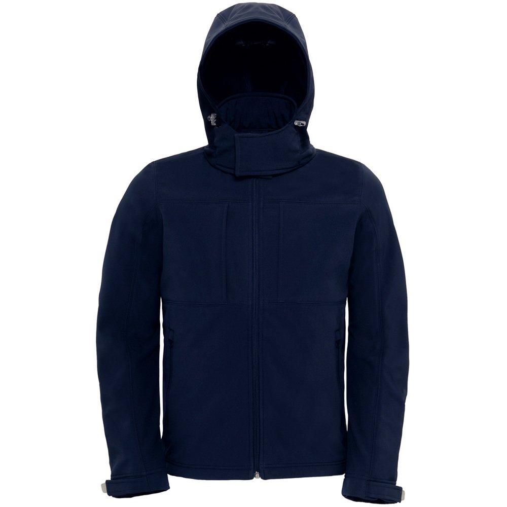 B and C B&C SoftshellJacke mit Kapuze, FleeceInnenfutter, atmungsaktiv, wasserabweisend, winddicht