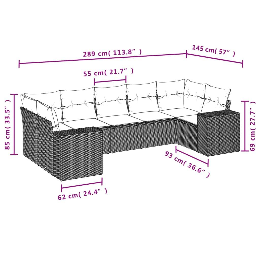 VidaXL Garten sofagarnitur poly-rattan