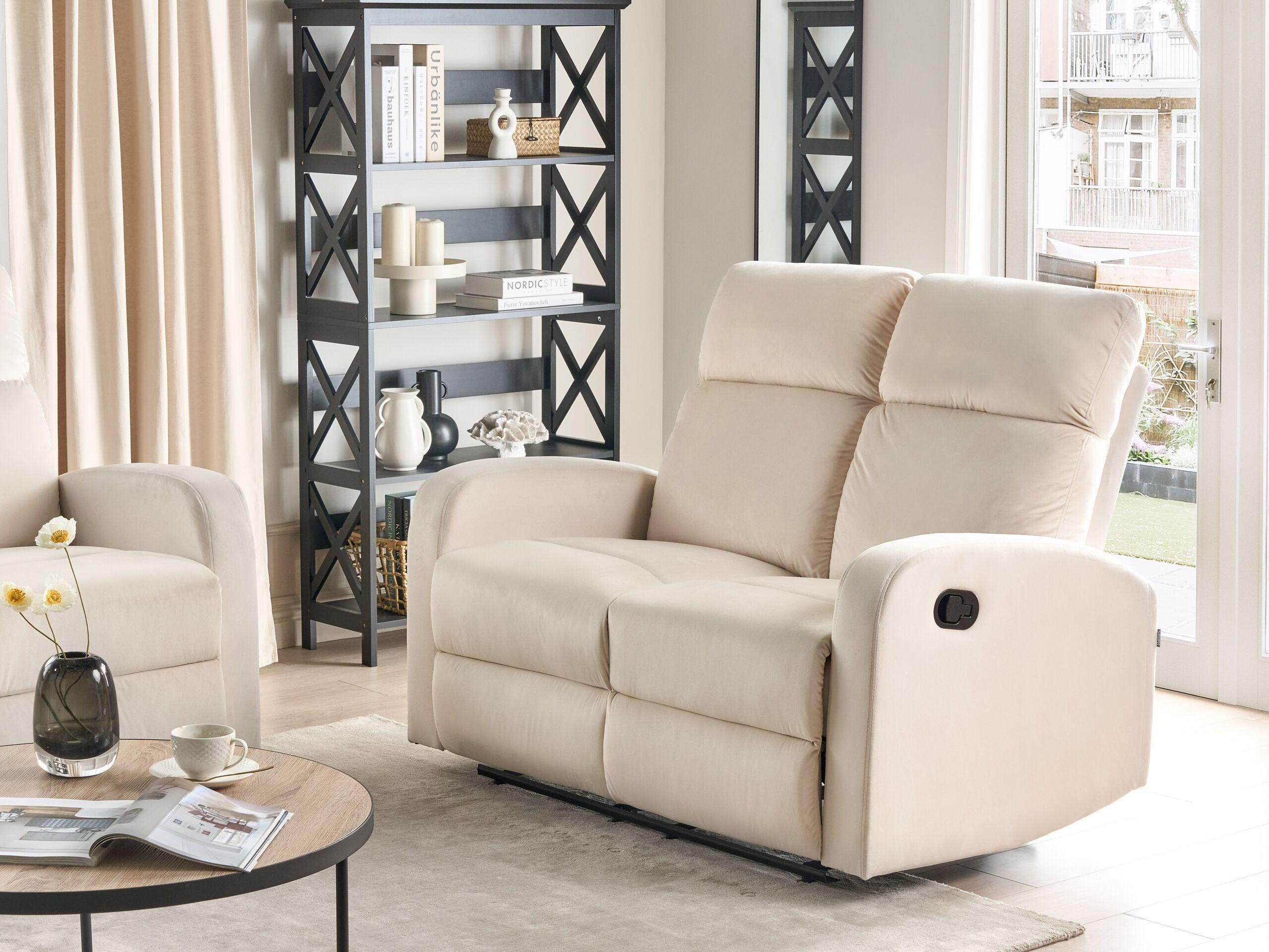 Beliani 2 Sitzer Sofa aus Samtstoff Modern VERDAL