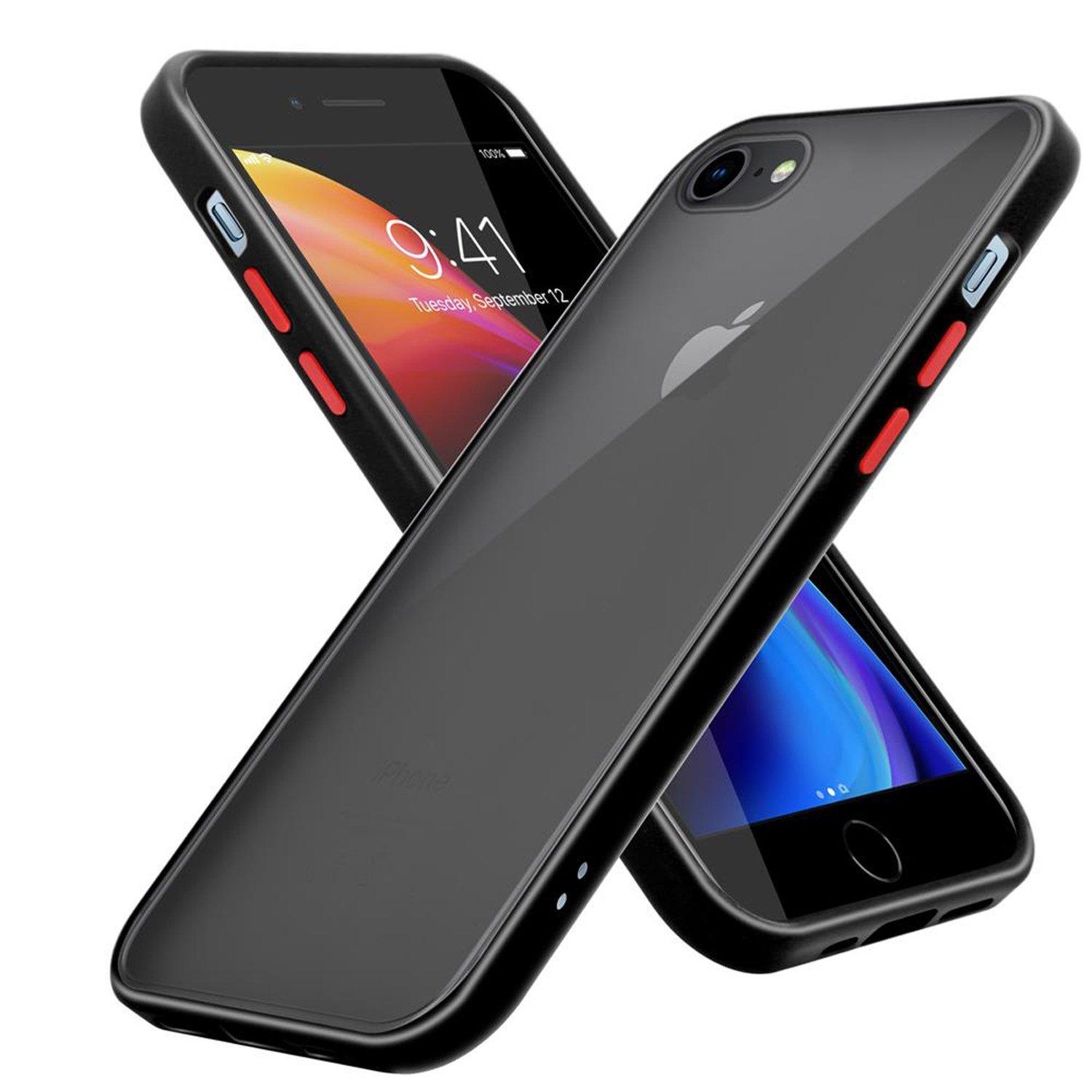 Cadorabo Hülle für Apple iPhone 6 / 6S / 7 / 7S / 8 / SE 2020 Hybrid mit TPU Silikon Innenseite
