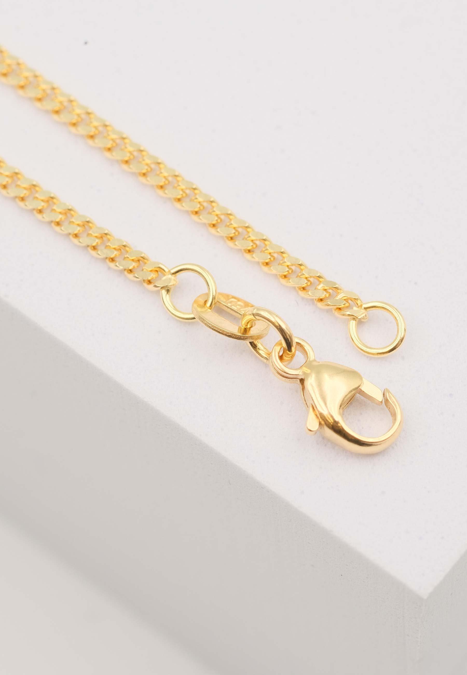 MUAU Schmuck Collier Panzer Gelbgold 750, 1.8mm, 60cm