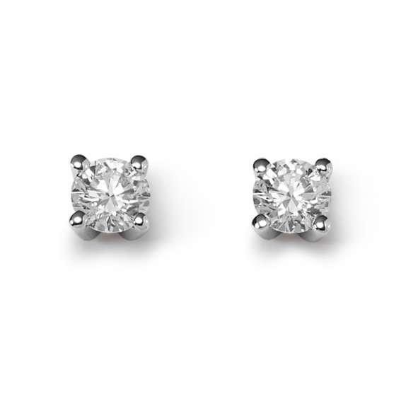 MUAU Schmuck Ohrstecker Diamant 0.20ct. Weissgold 750