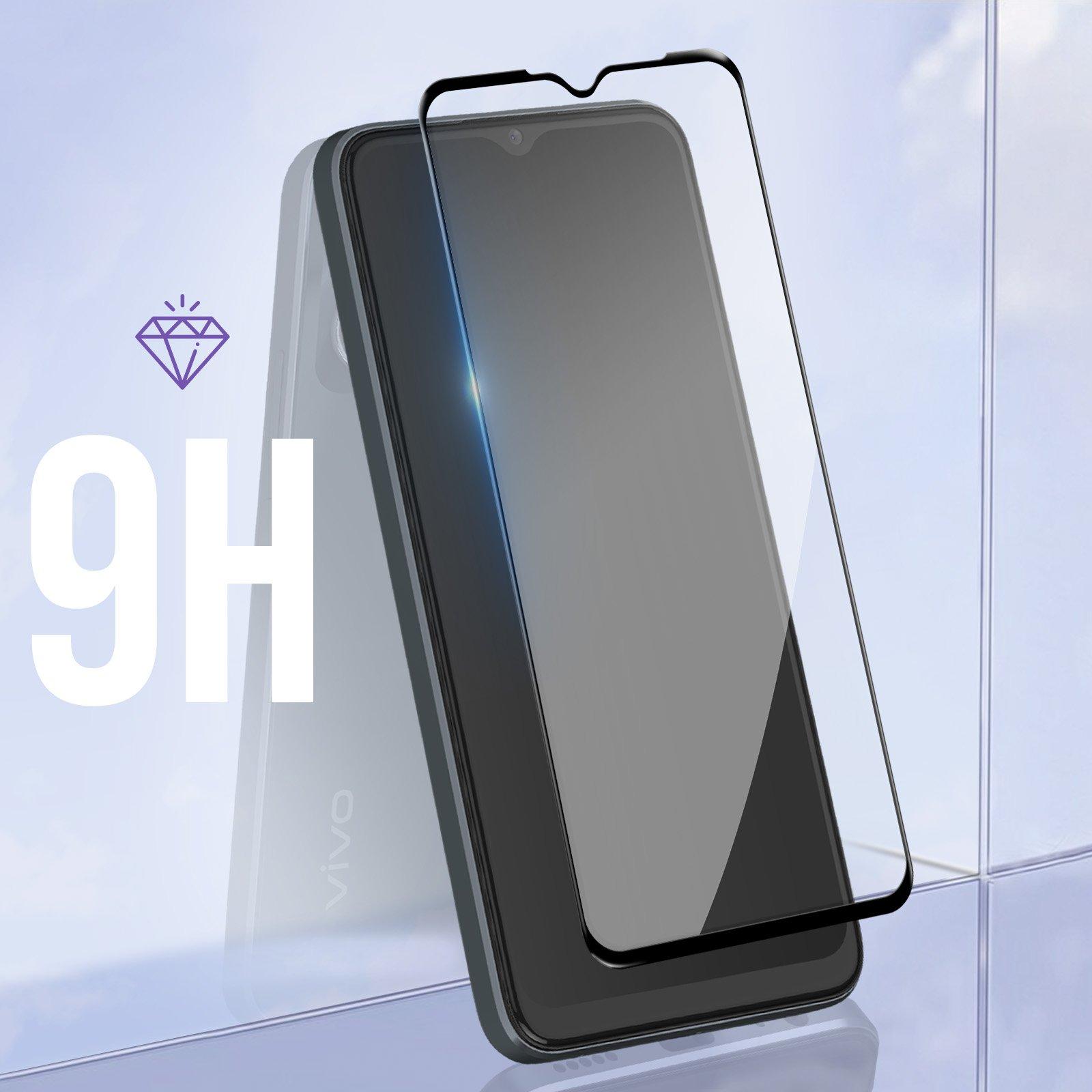 Avizar Glas-Folie Vivo Y16 / Y02s Schwarz