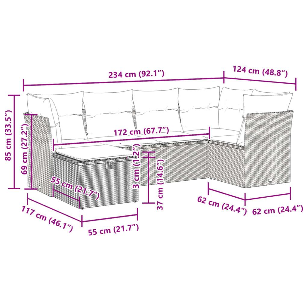 VidaXL Gartensofa set poly-rattan
