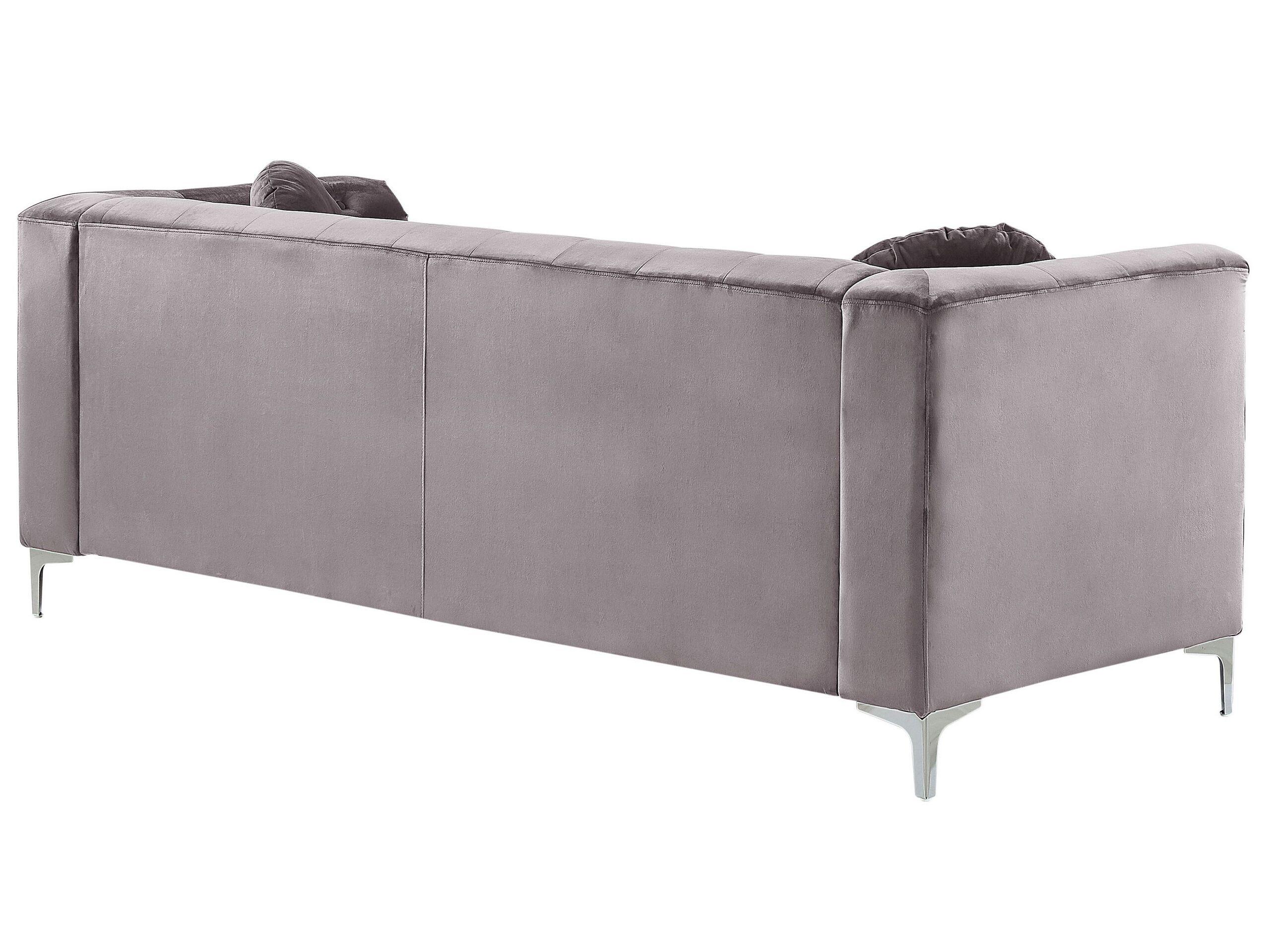 Beliani Ecksofa aus Samtstoff Modern FLEN