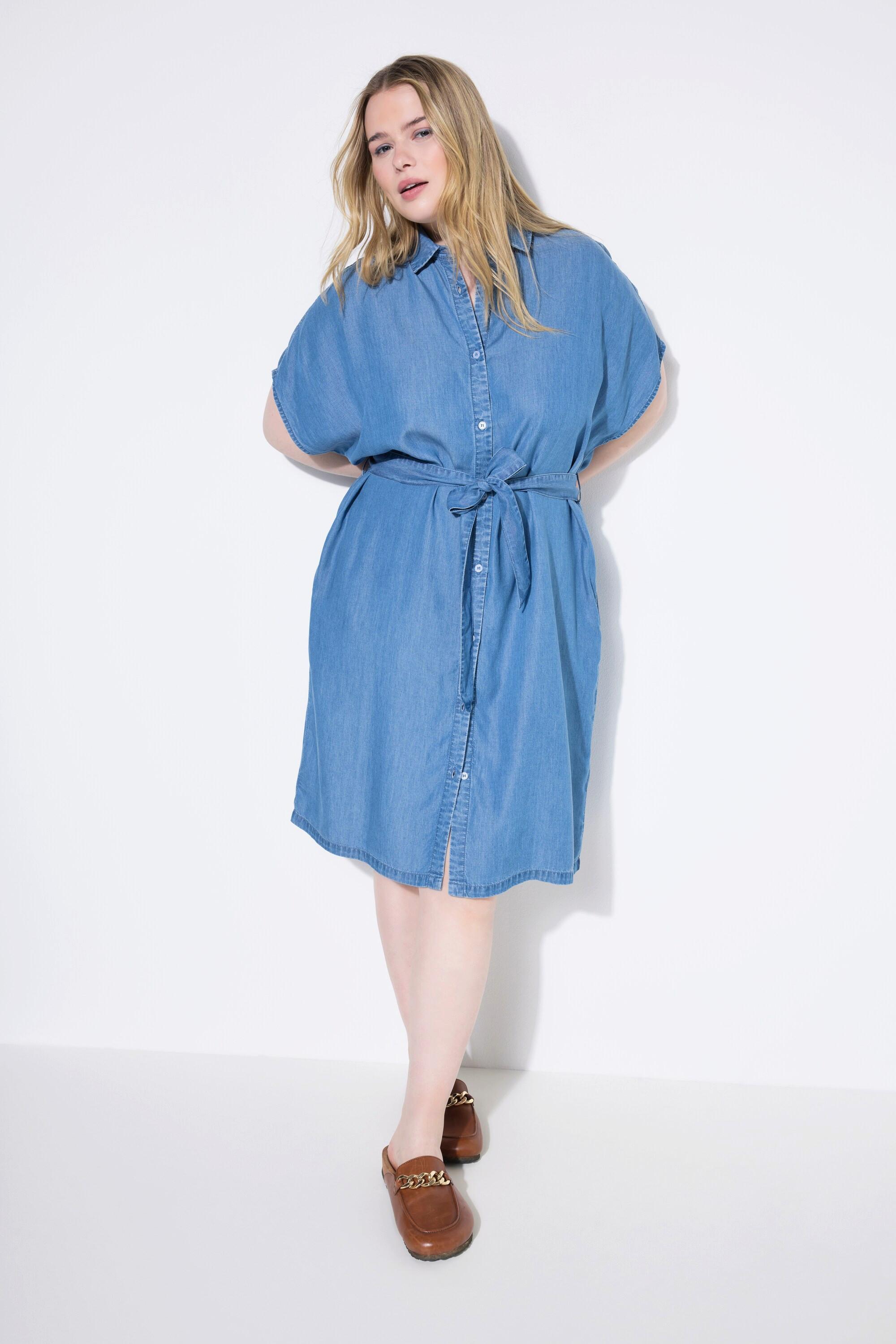 Studio Untold Hemdblusenkleid Denim Optik Lyocell