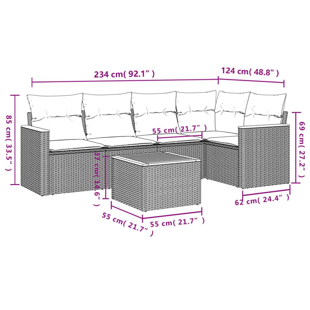 VidaXL Garten sofagarnitur poly-rattan