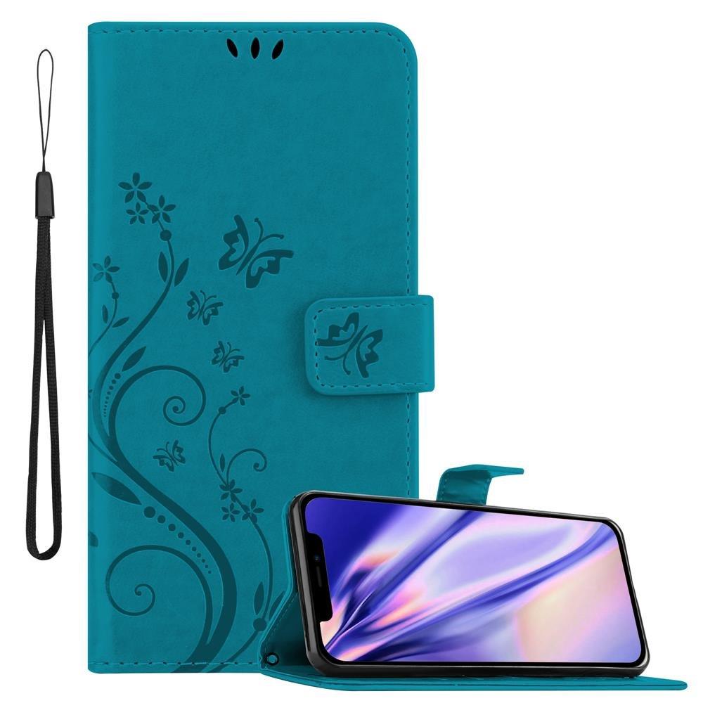 Cadorabo Hülle für Apple iPhone 12 MINI Blumen Design Magnetverschluss