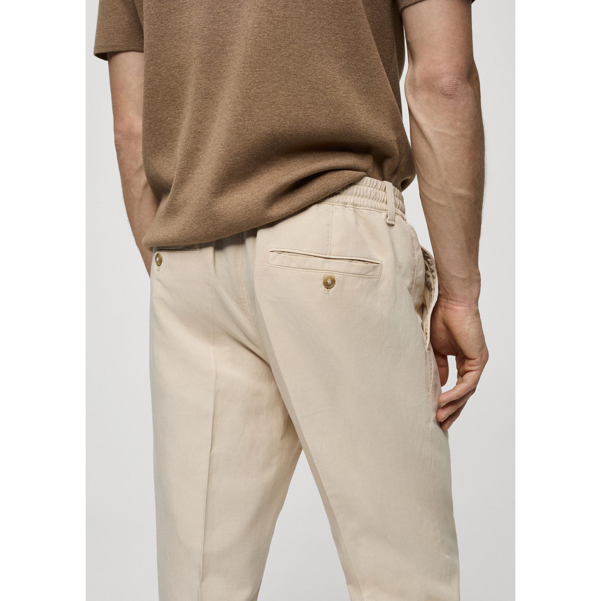 Mango Man Herren Relaxed Loose Fit Kordelzug Hose