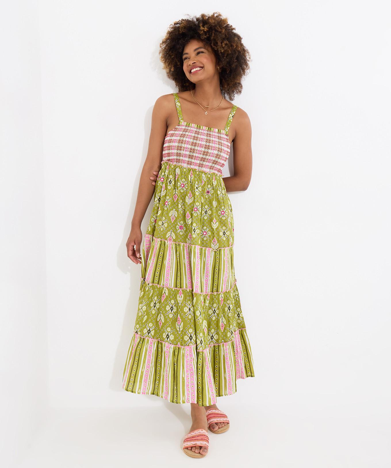 Joe Browns Kariertes Maxikleid mit Raffung