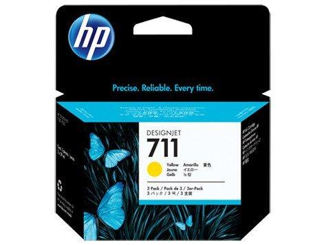 Hewlett-Packard HP Tintenpatrone 711 yellow CZ136A DesignJet T120/520 3x29ml