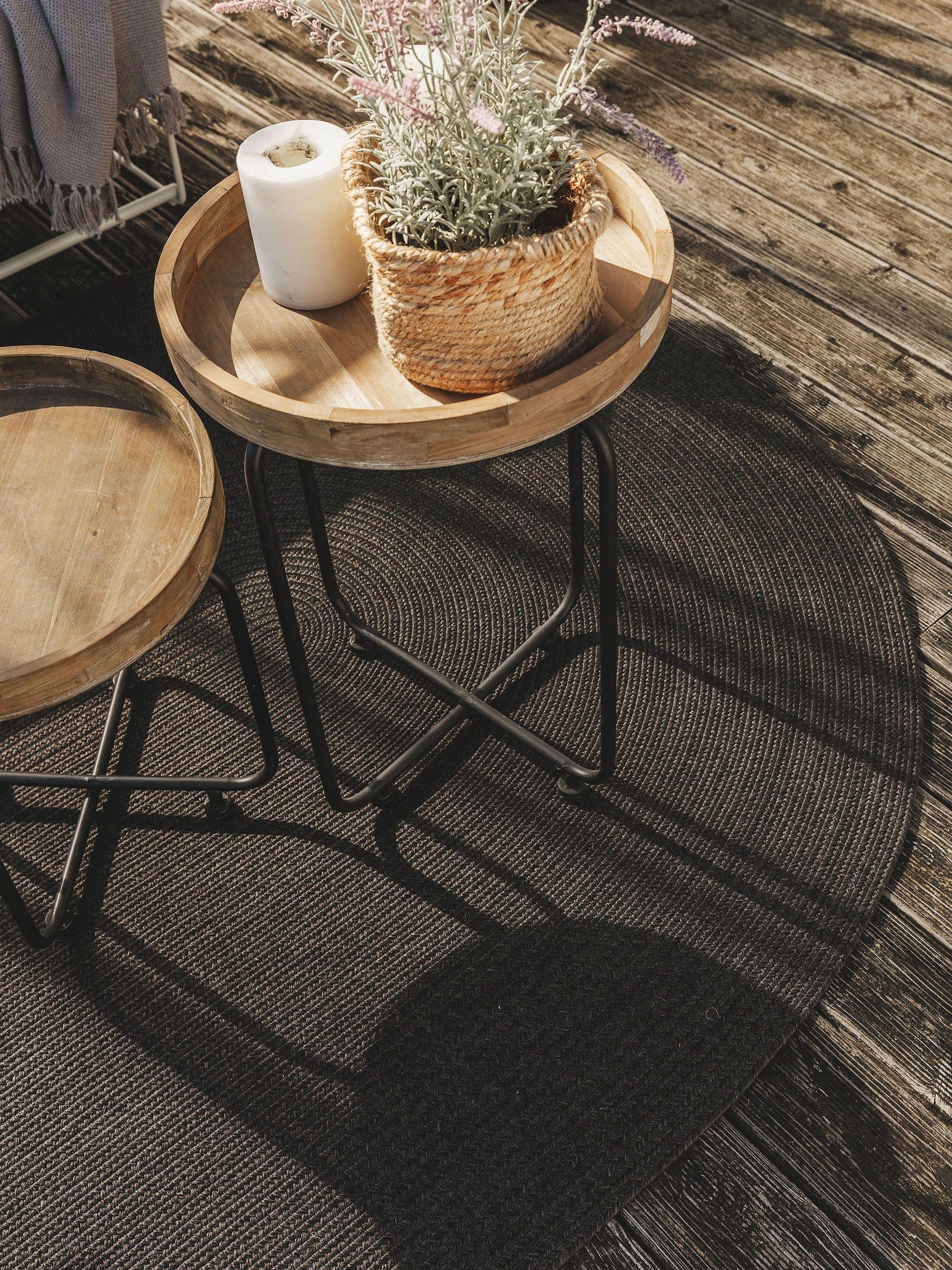 Benuta In- & Outdoor-Teppich Nandi Schwarz