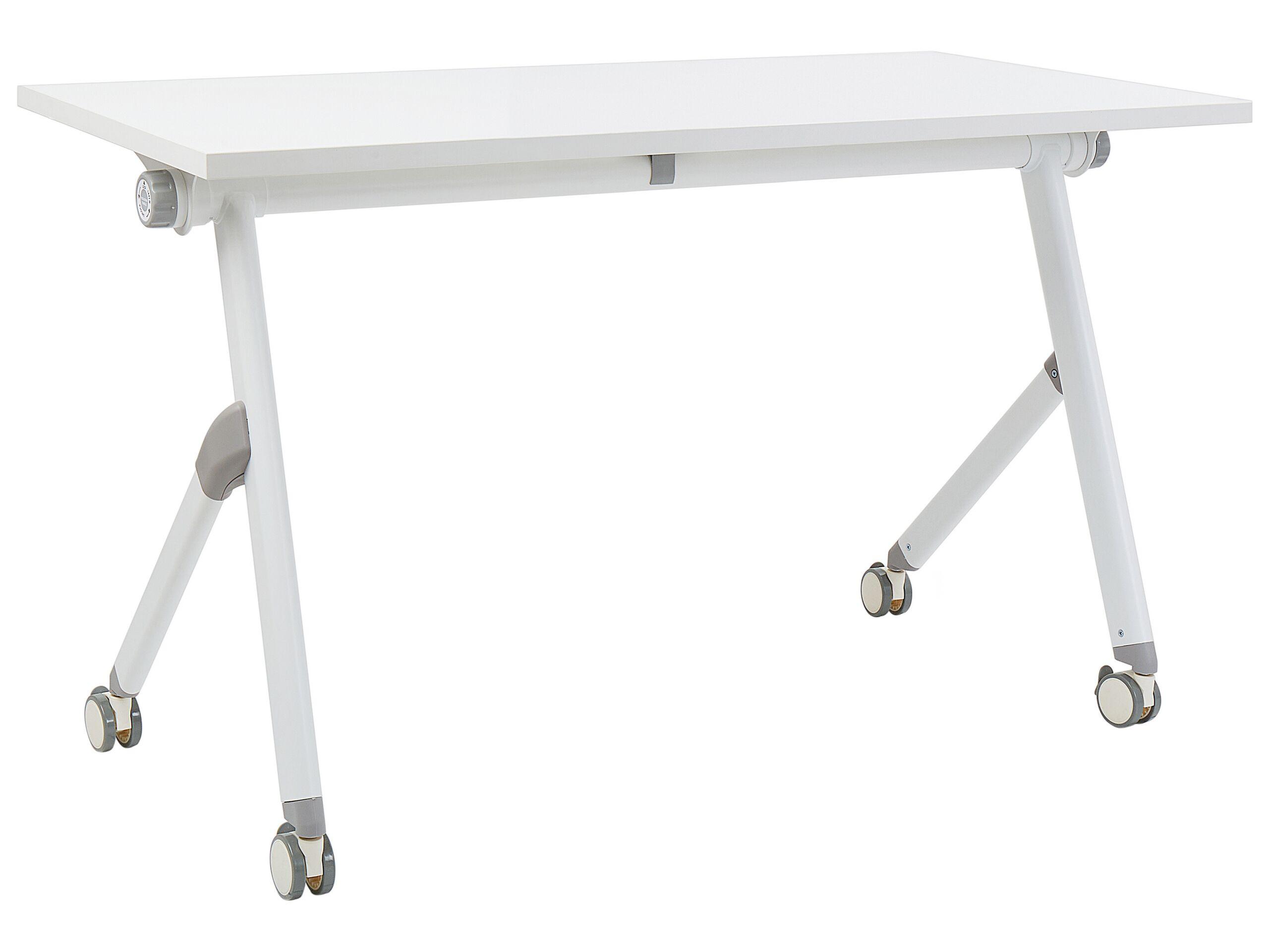Beliani Zusammenklappbarer Schreibtisch aus Stahl Modern BENDI