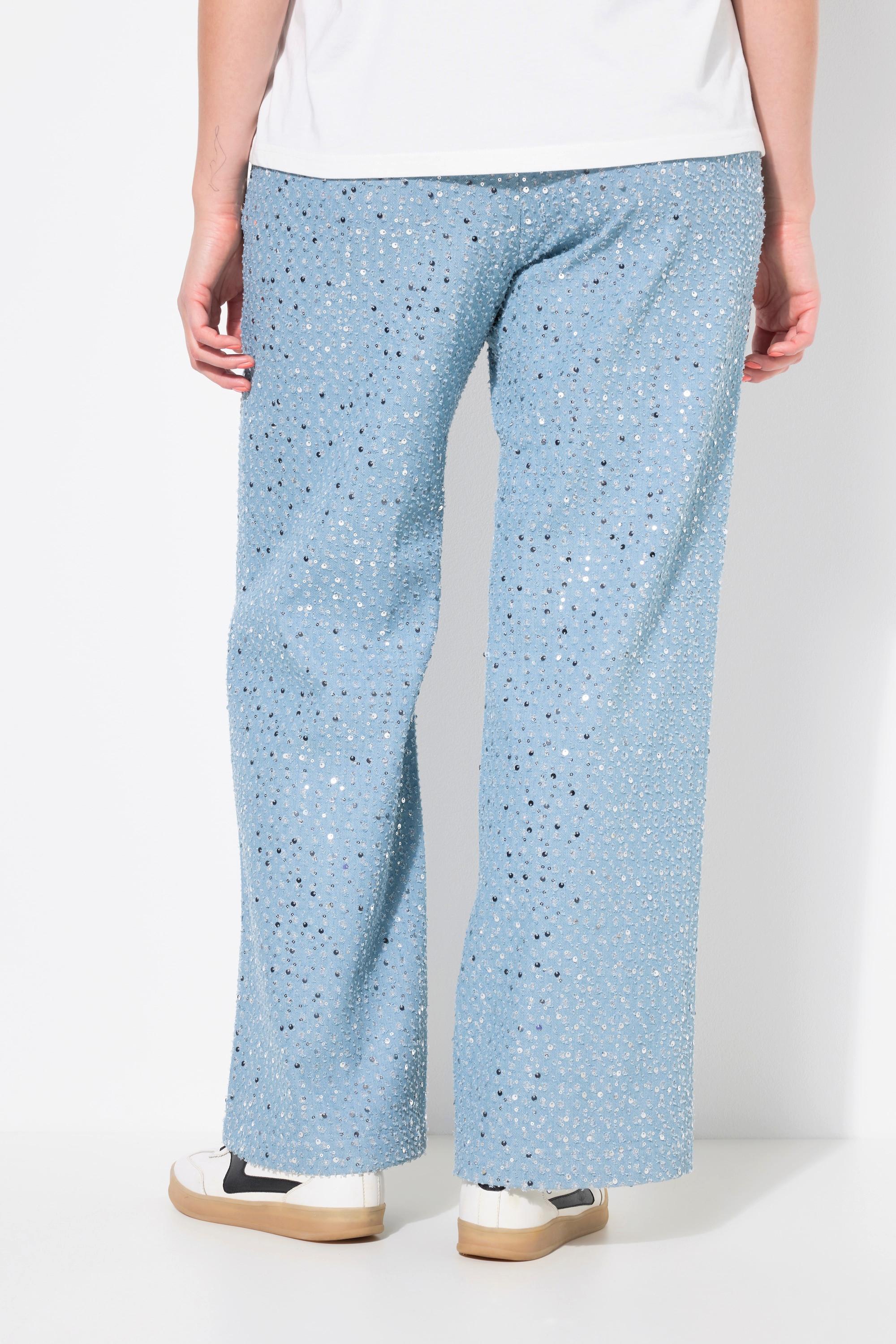 Studio Untold Jeans Wide Legs Pailletten