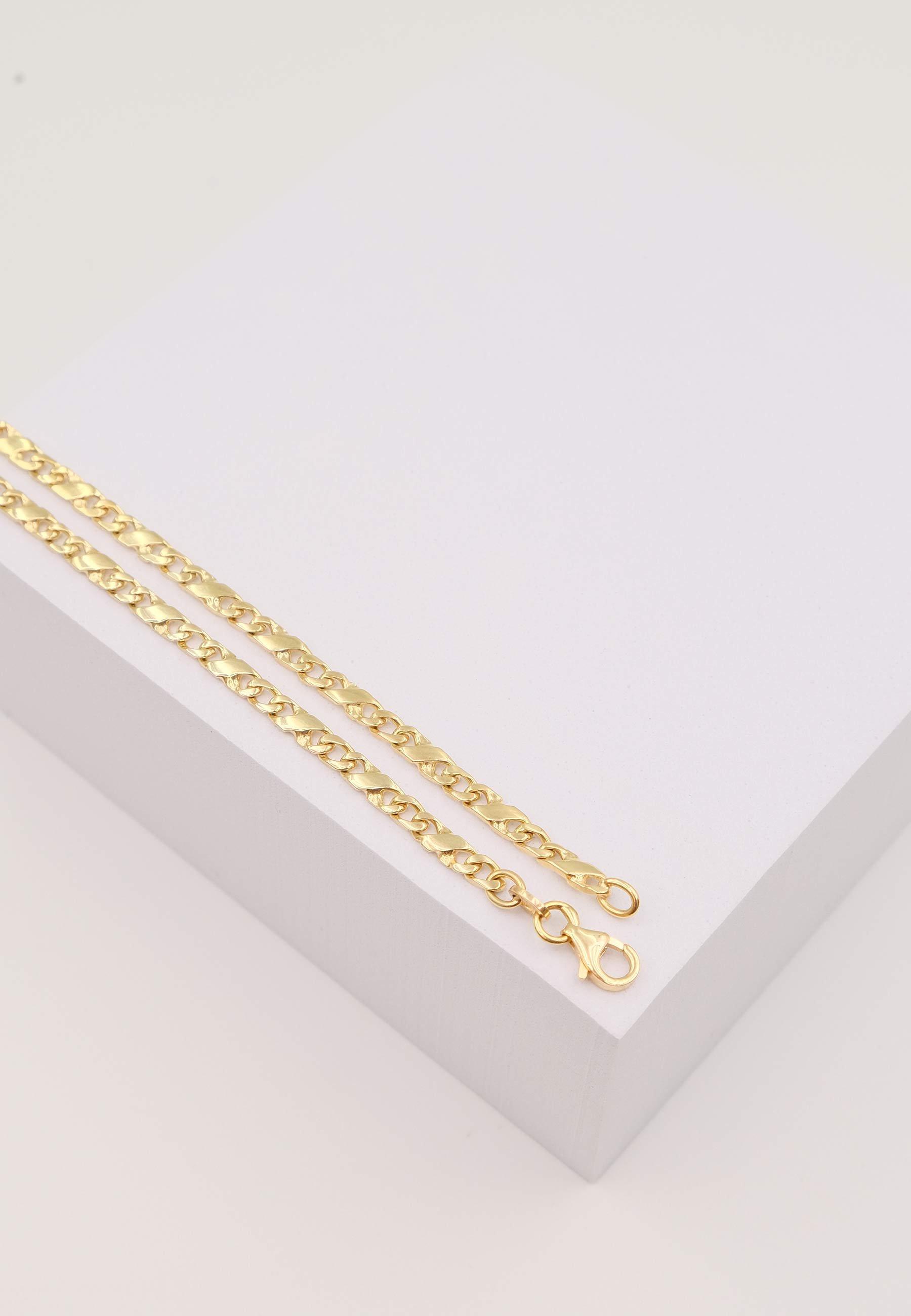 MUAU Schmuck Armband Carrera Gelbgold 750, 19cm, 4mm