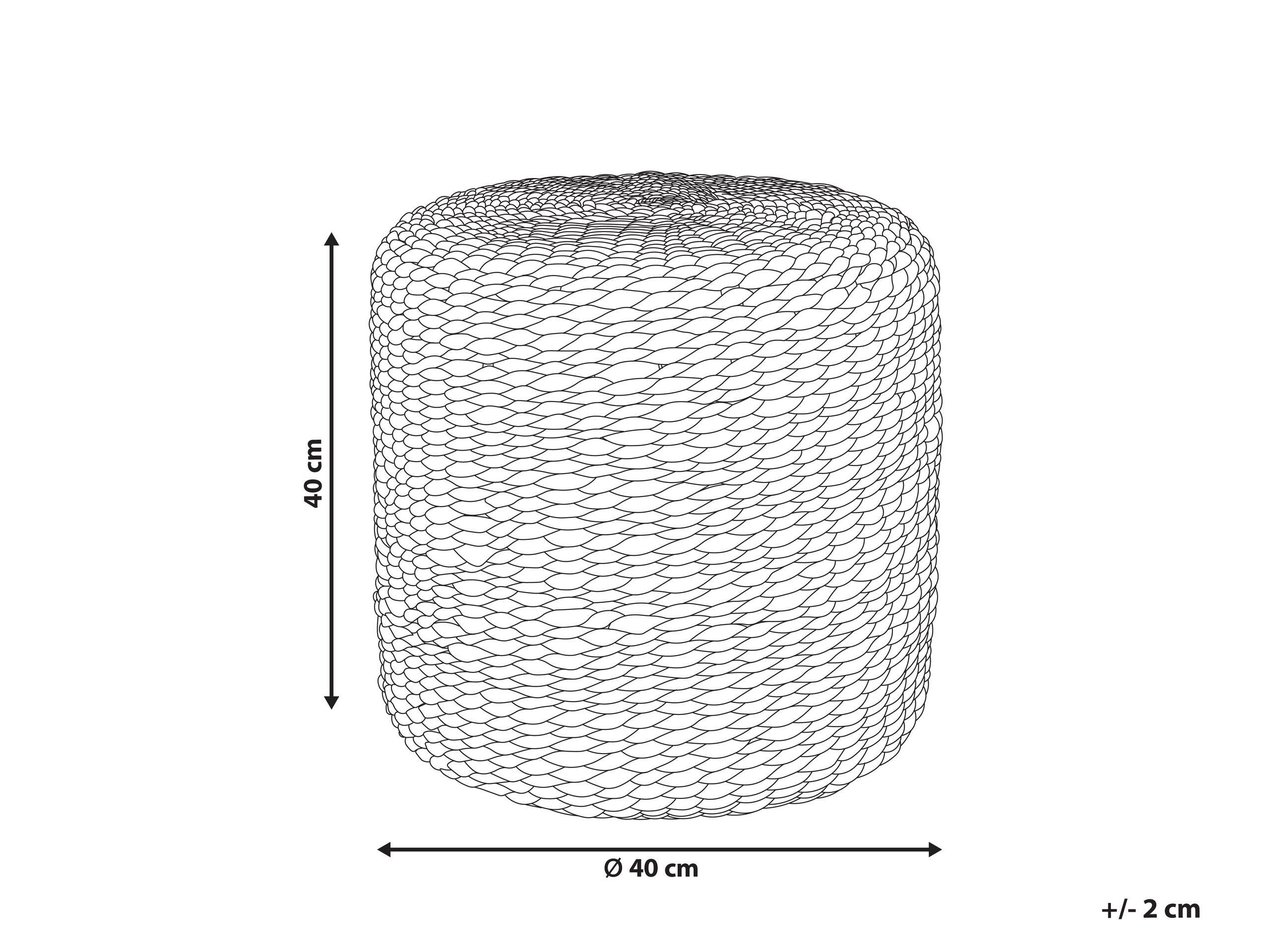 Beliani Pouf aus Wasserhyazinthe Boho BICHIR