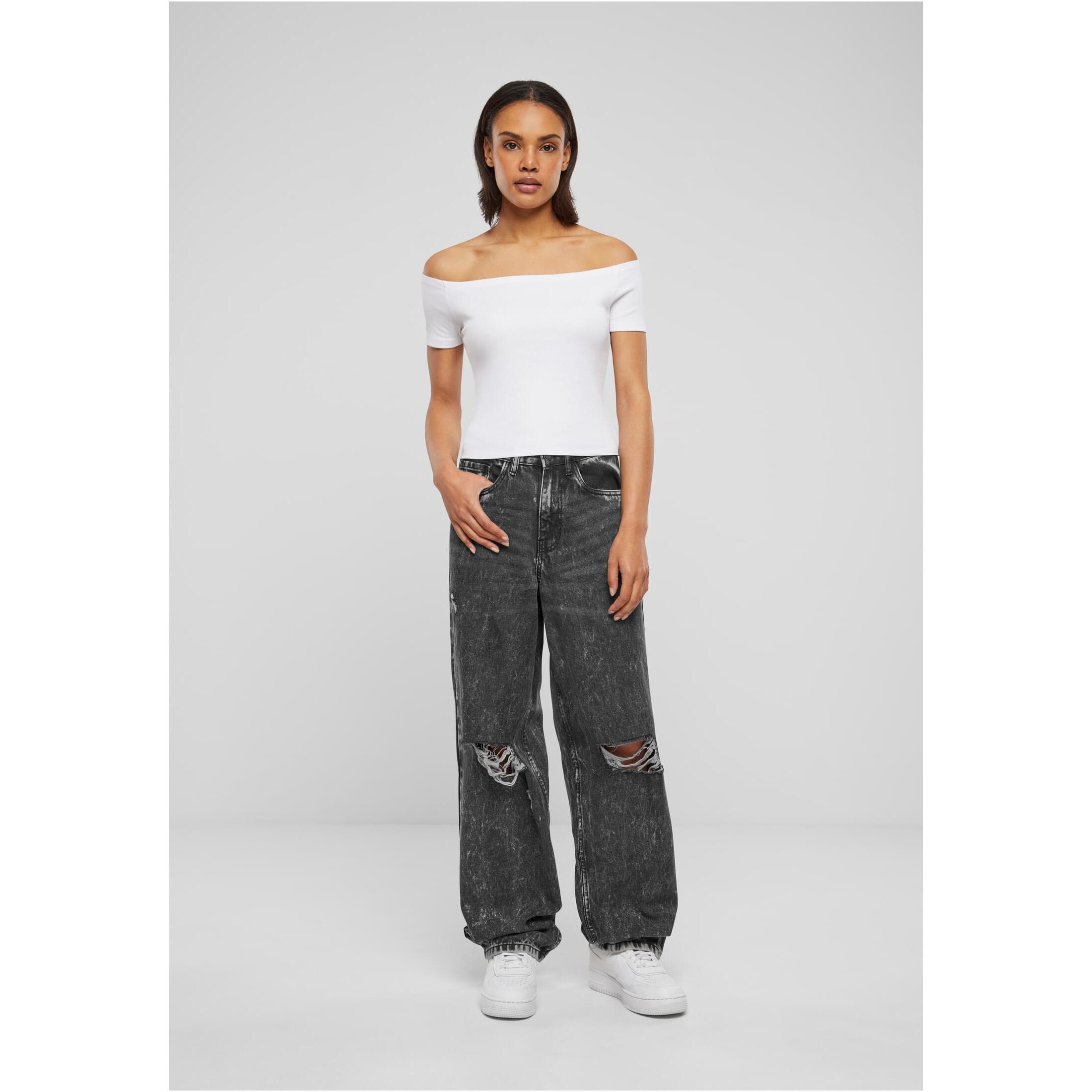 URBAN CLASSICS Off-Shoulder Rib T-Shirt