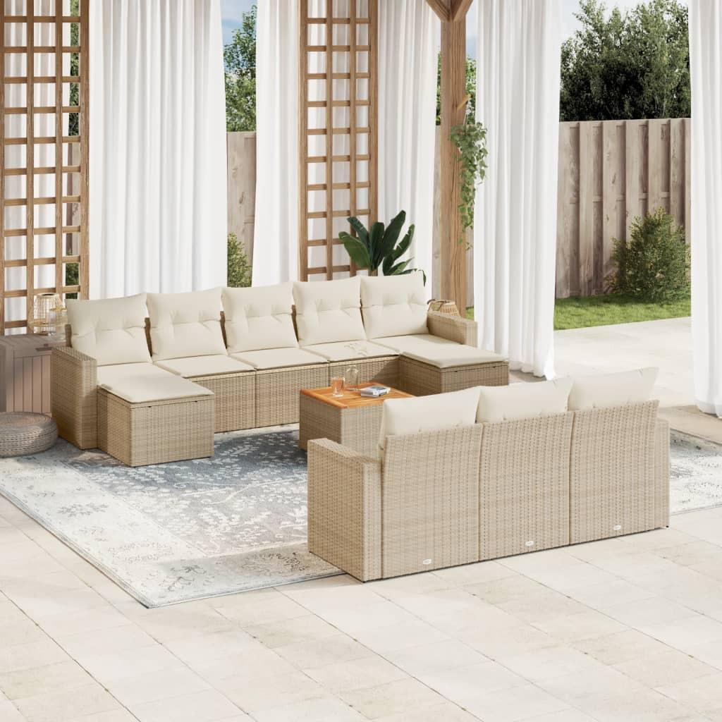 VidaXL Garten sofagarnitur poly-rattan