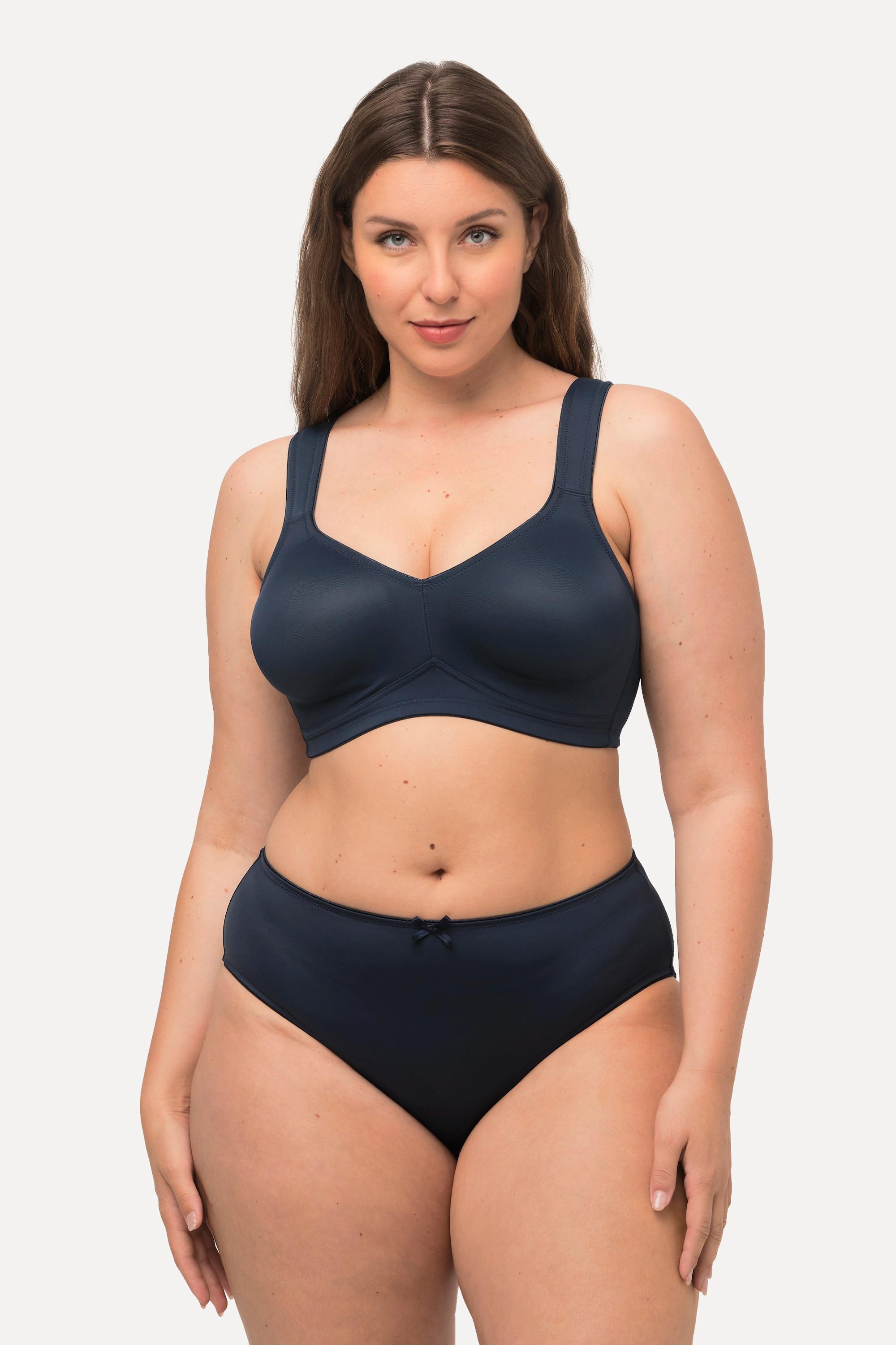 Ulla Popken Mikrofaser-BH, 2er-Pack, ohne Bügel, vorgeformte Cups