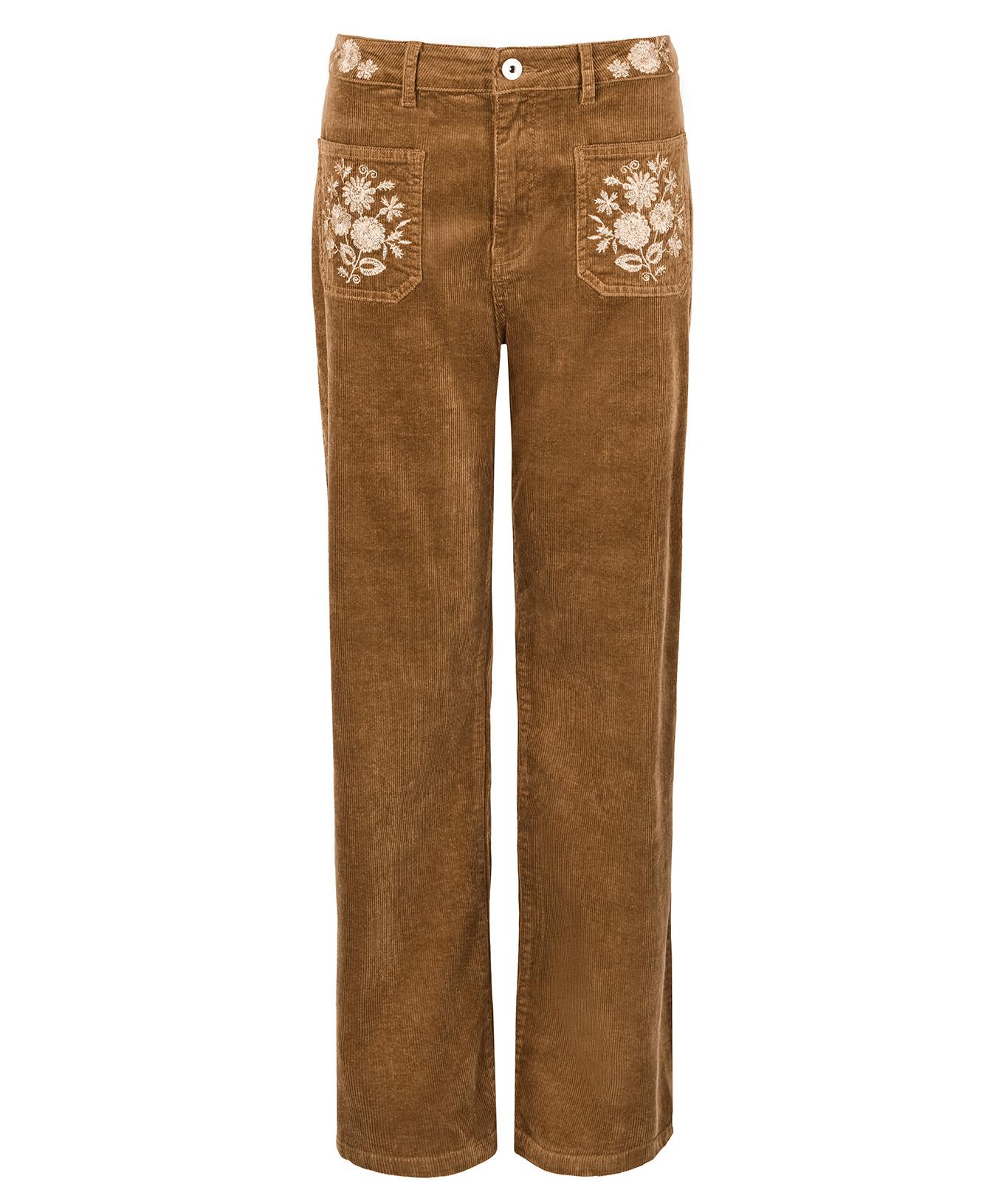 Joe Browns Bestickte Stevie-Cordhose in Mokka