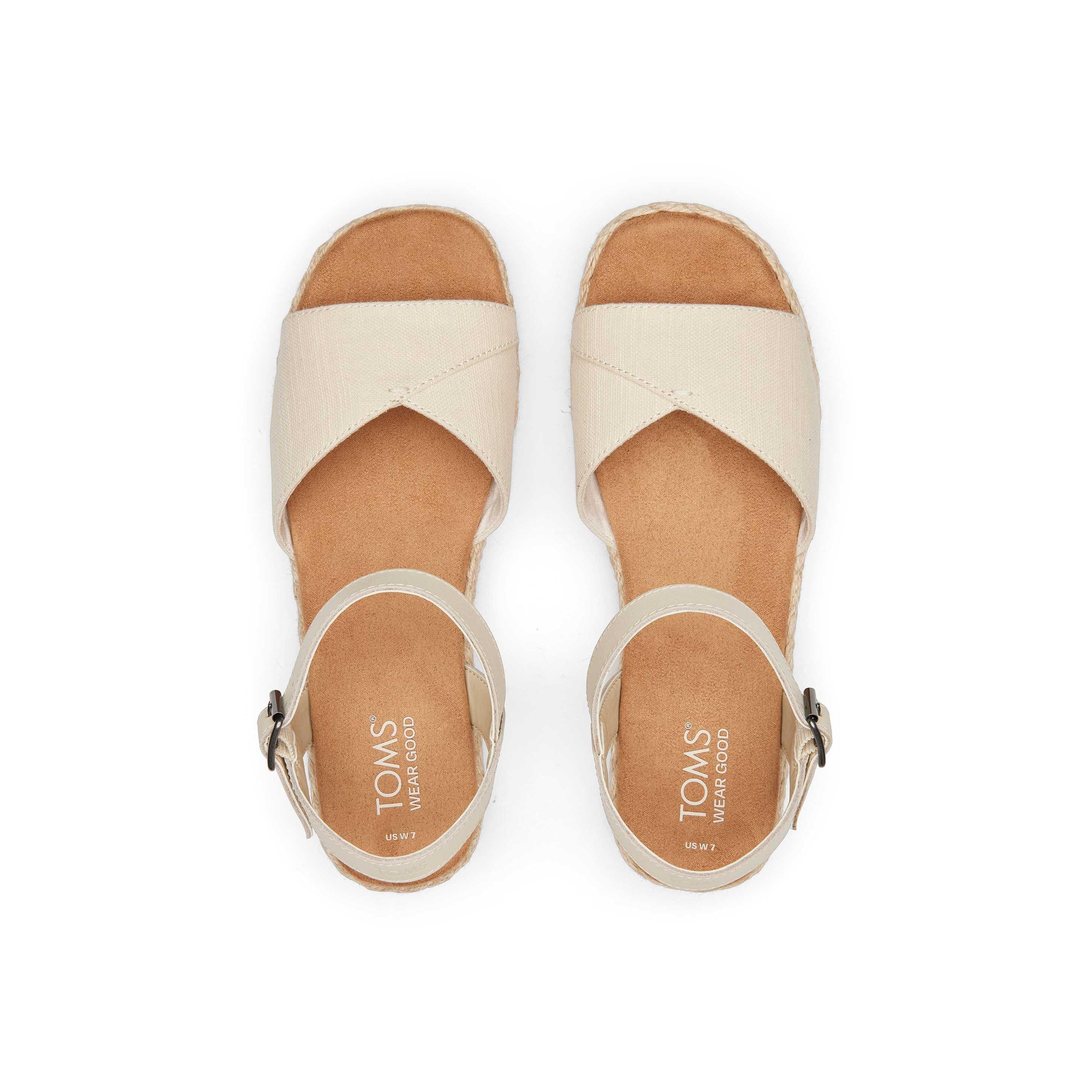 TOMS flache keilsandaletten frau abby