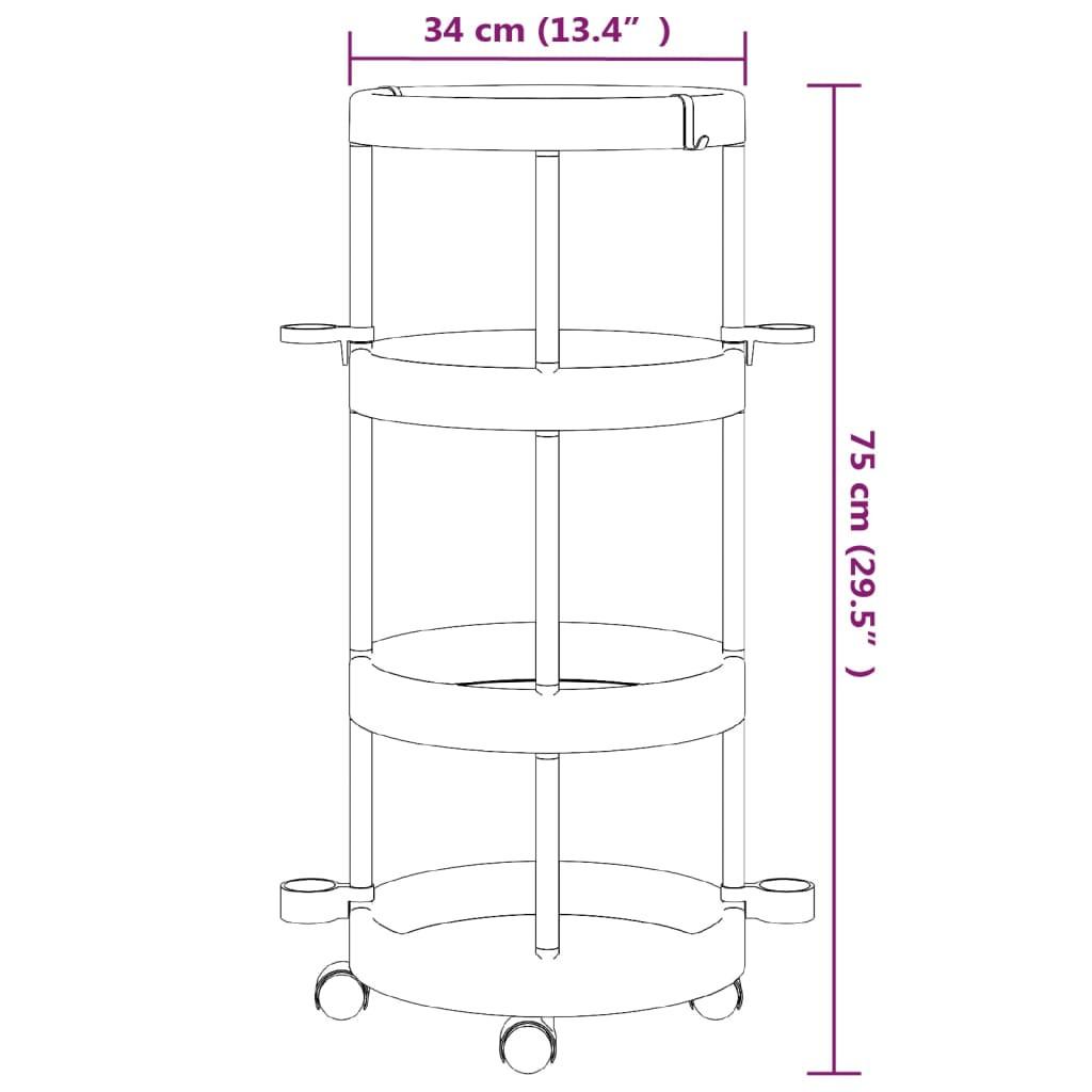 VidaXL Reinigungswagen aluminium