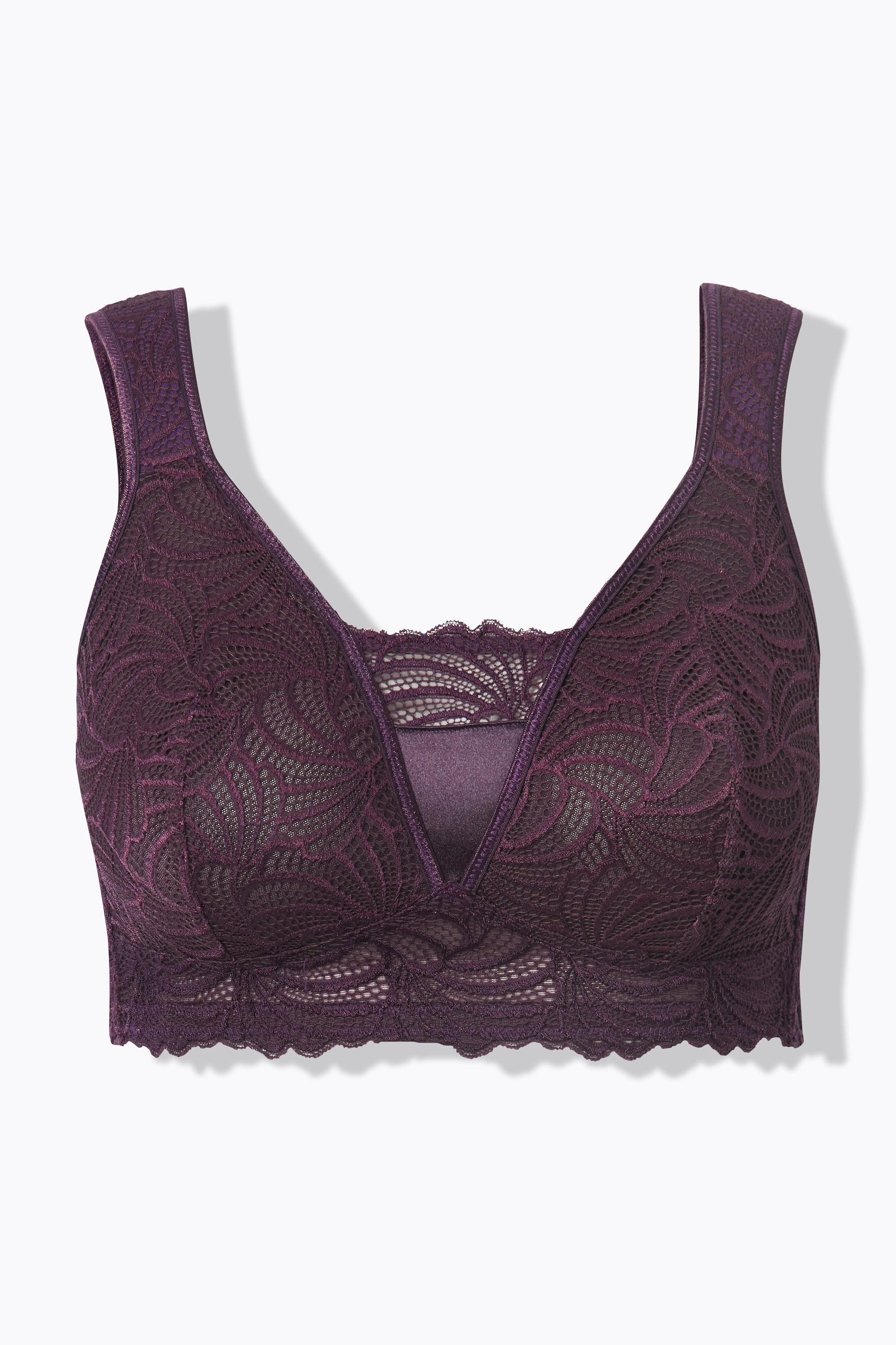 Ulla Popken Bralette, Spitze, ohne Bügel, Cup B - F