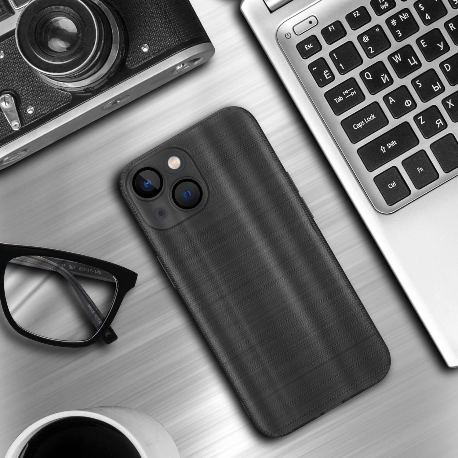 Cadorabo Hülle für Apple iPhone 14 im Brushed Design