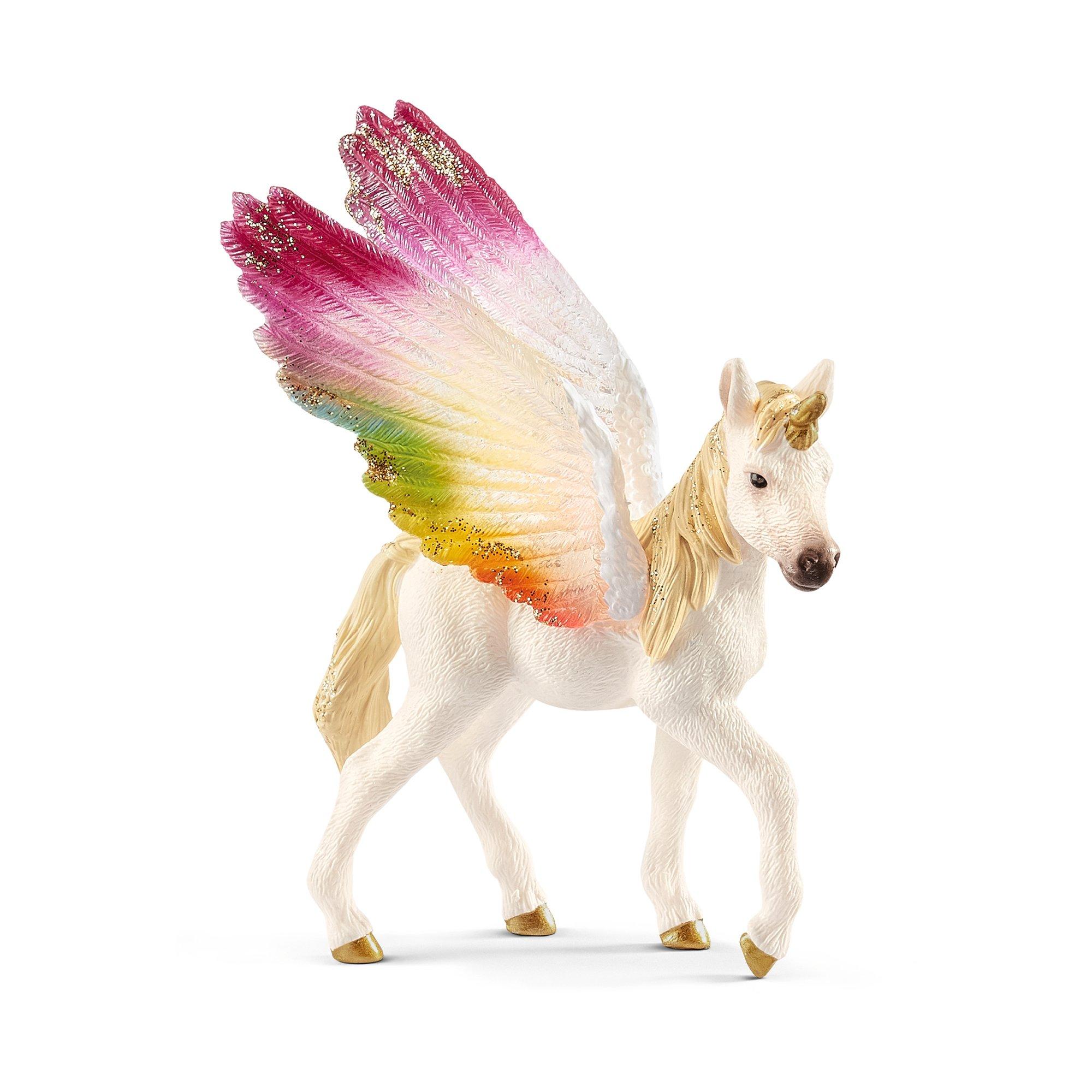 Schleich 70577 Geflügeltes Regenbogeneinhorn, Fohlen