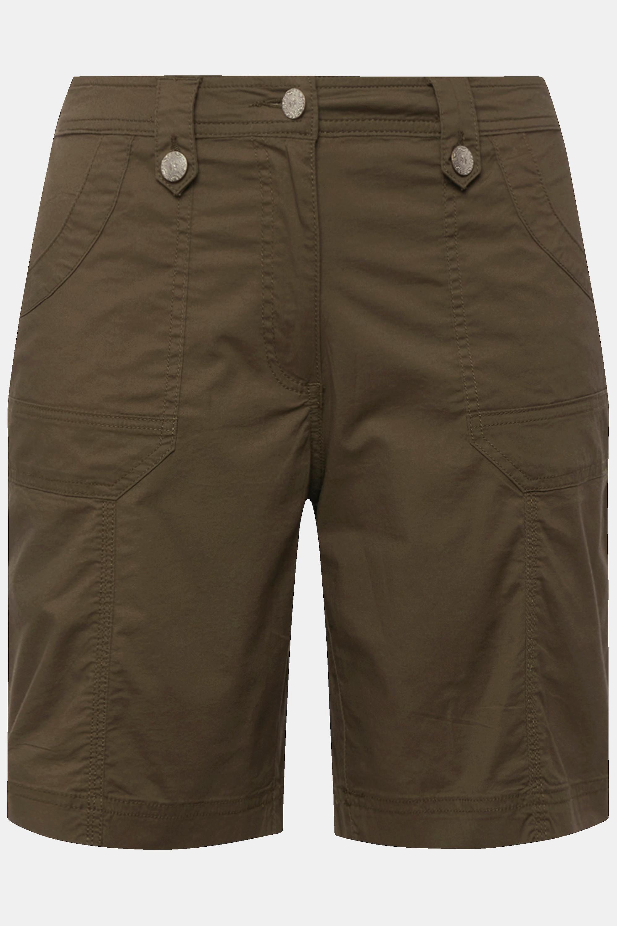 Ulla Popken Cargo-Bermuda, Komfortbund, 4-Pocket-Schnitt